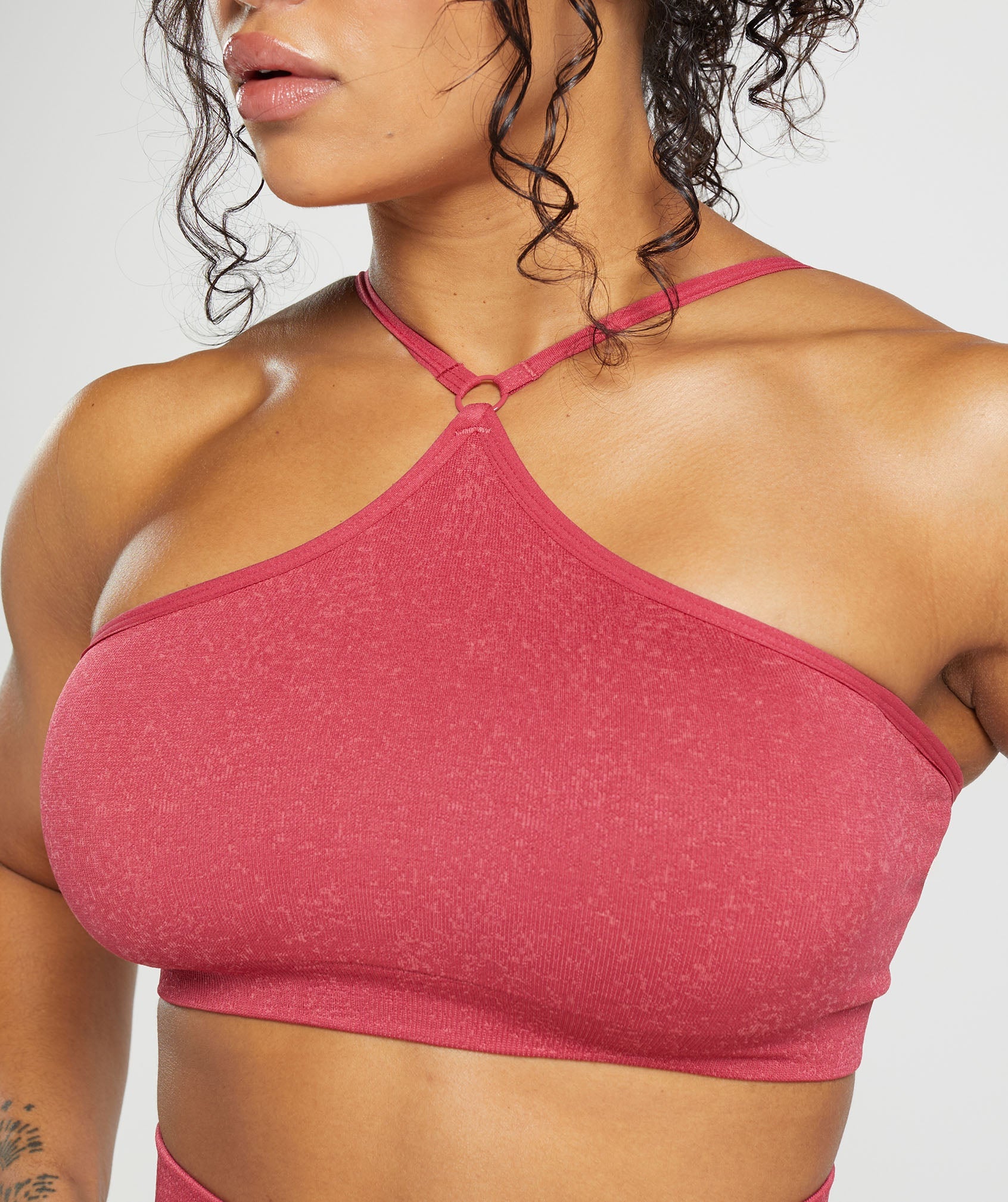 Adapt Fleck Seamless Halterneck Bralette- Vintage Pink/Classic Pink in null - view 6