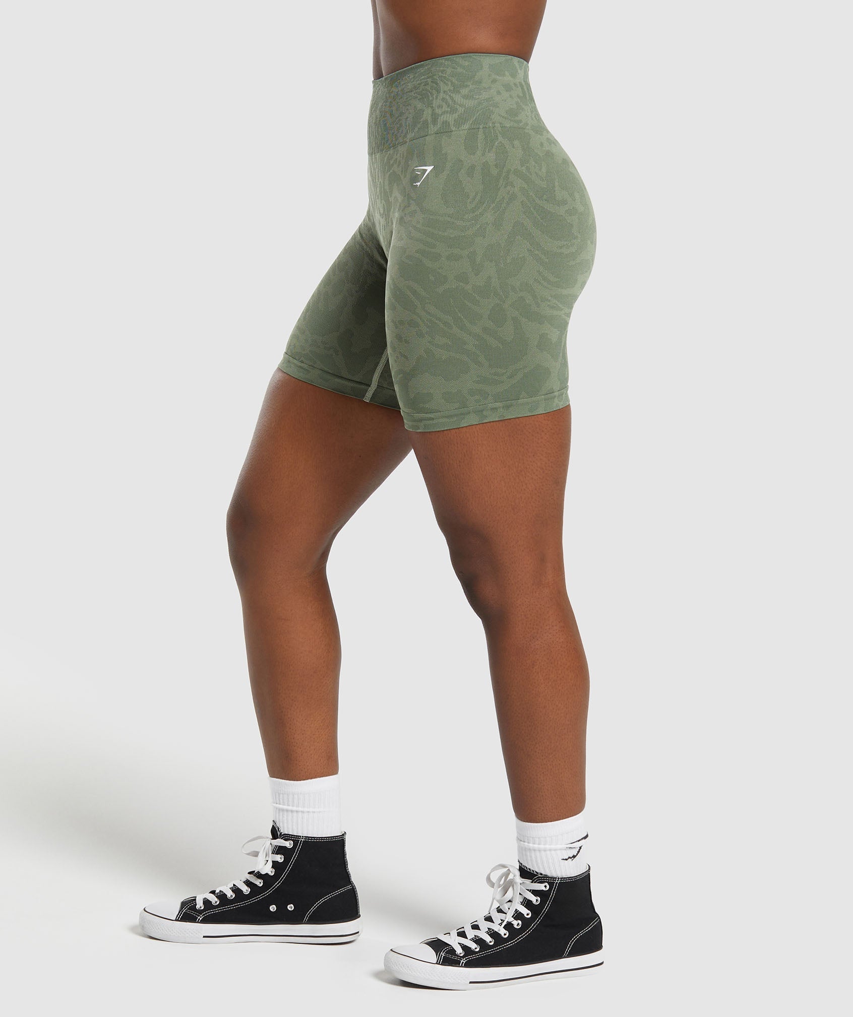 Adapt Safari Tight Shorts in Force Green/Faded Green - view 3