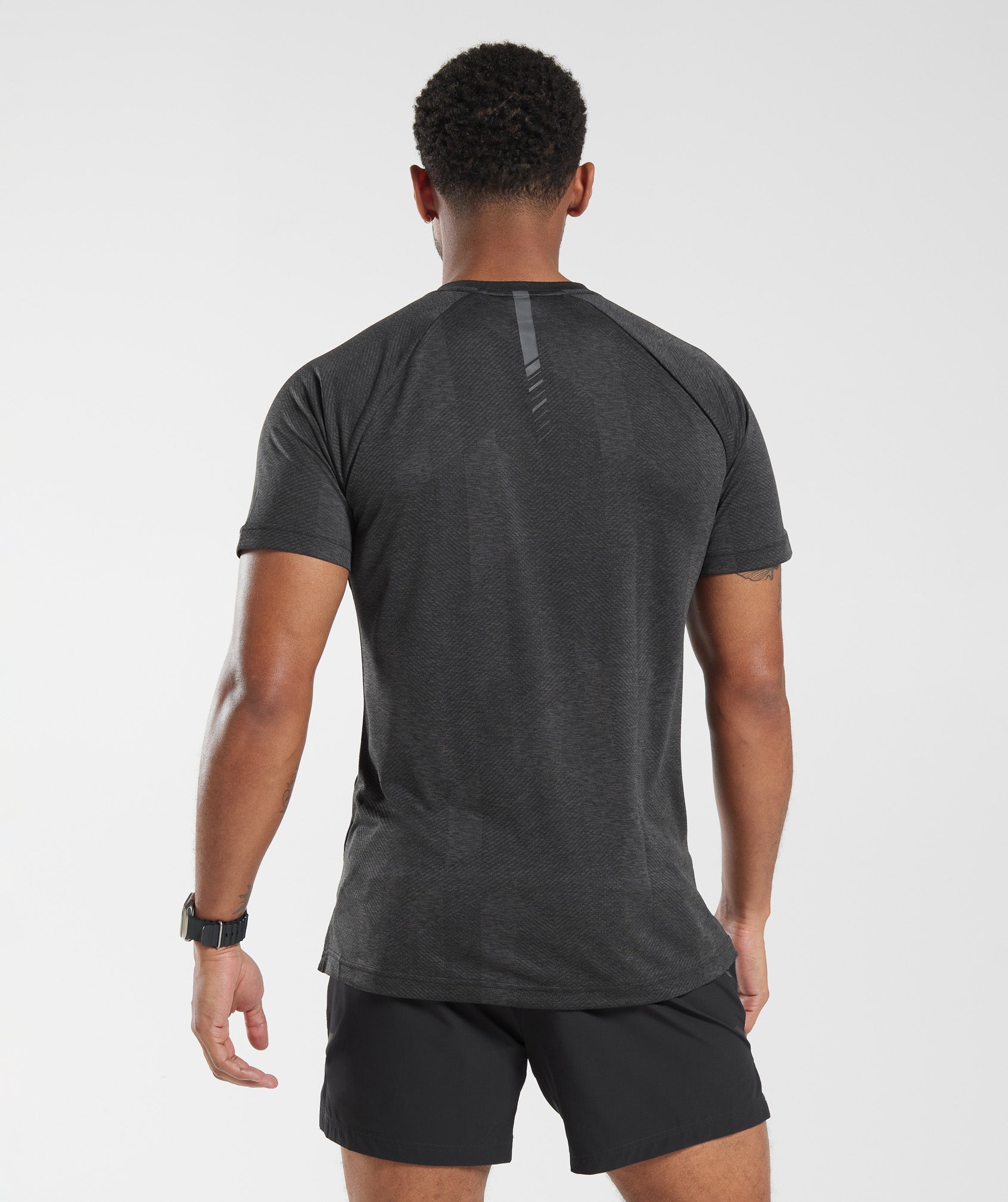 Gymshark Apex Seamless Long Sleeve T-Shirt - Black/Silhouette Grey