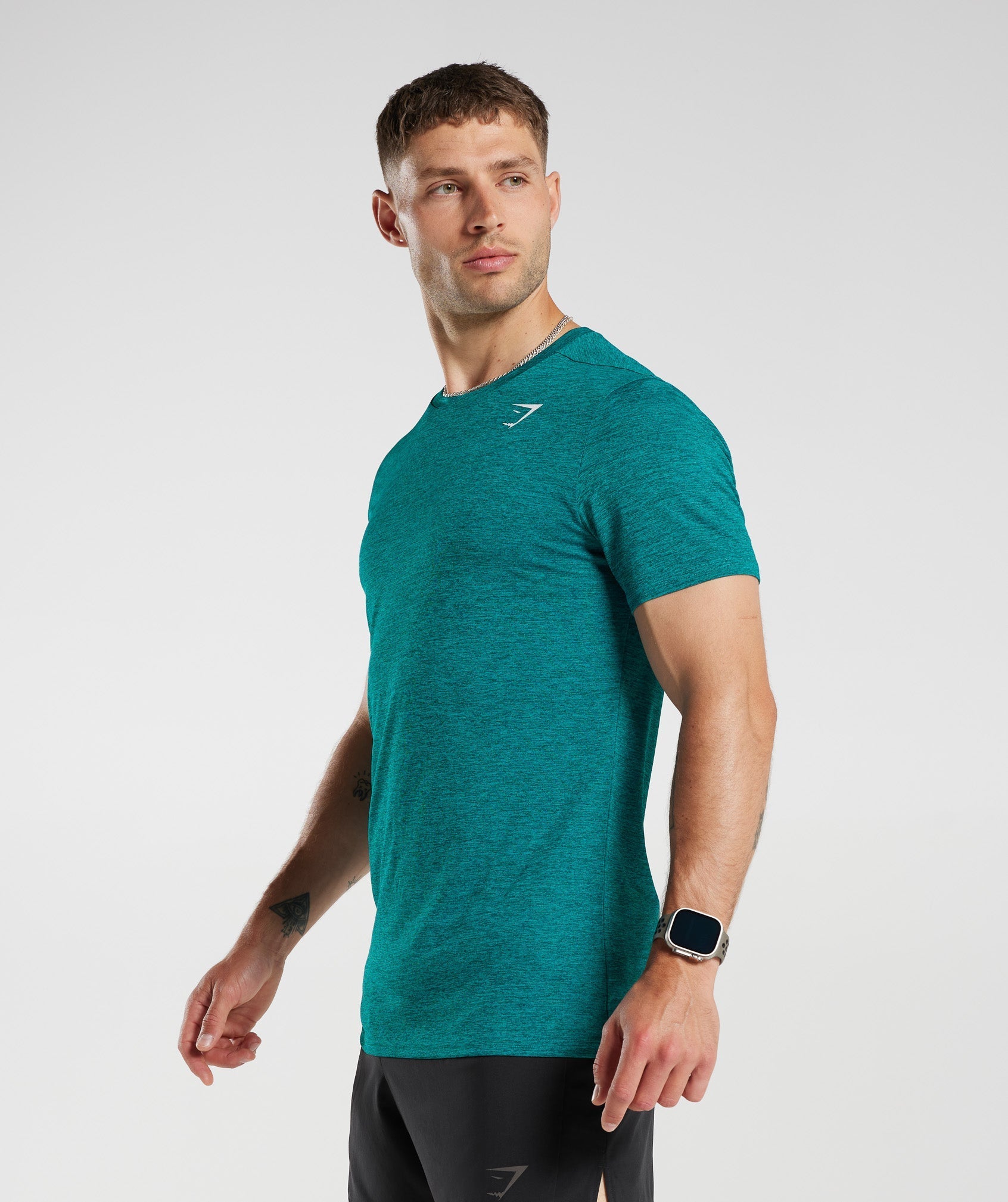 Arrival Marl T-Shirt in Seafoam Blue/Deep Teal Marl - view 3