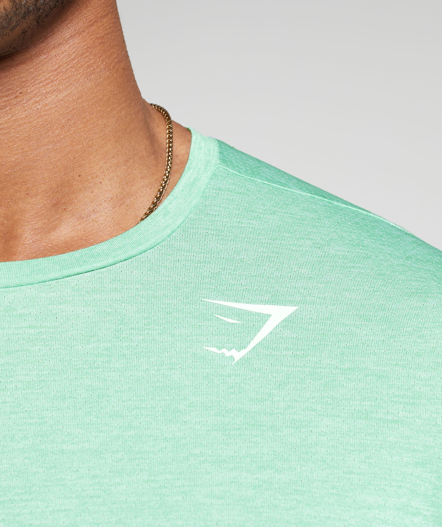 Arrival Marl T-Shirt in Lido Green/White Marl - view 5