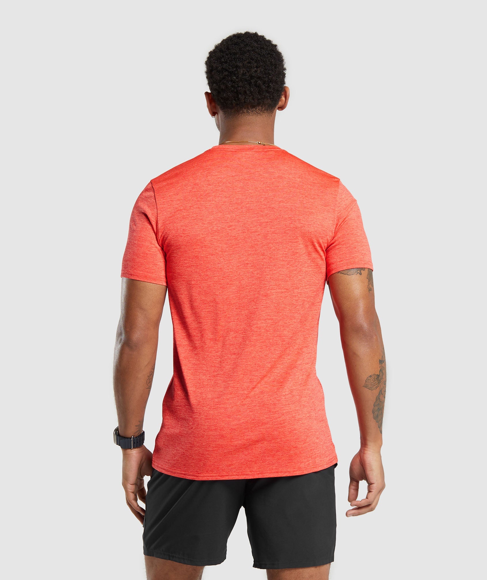 Arrival Marl T-Shirt in Pow Red/Wannabe Orange Marl - view 2