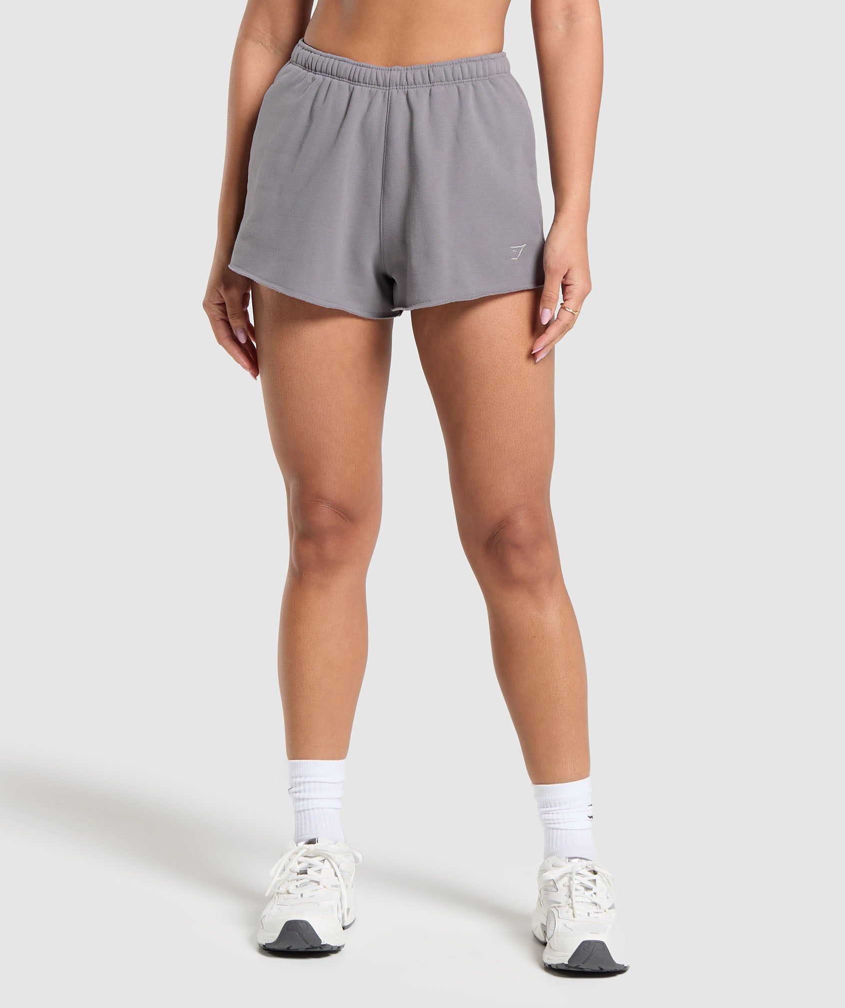 Fleece Shorts in Medium Grey - view 1