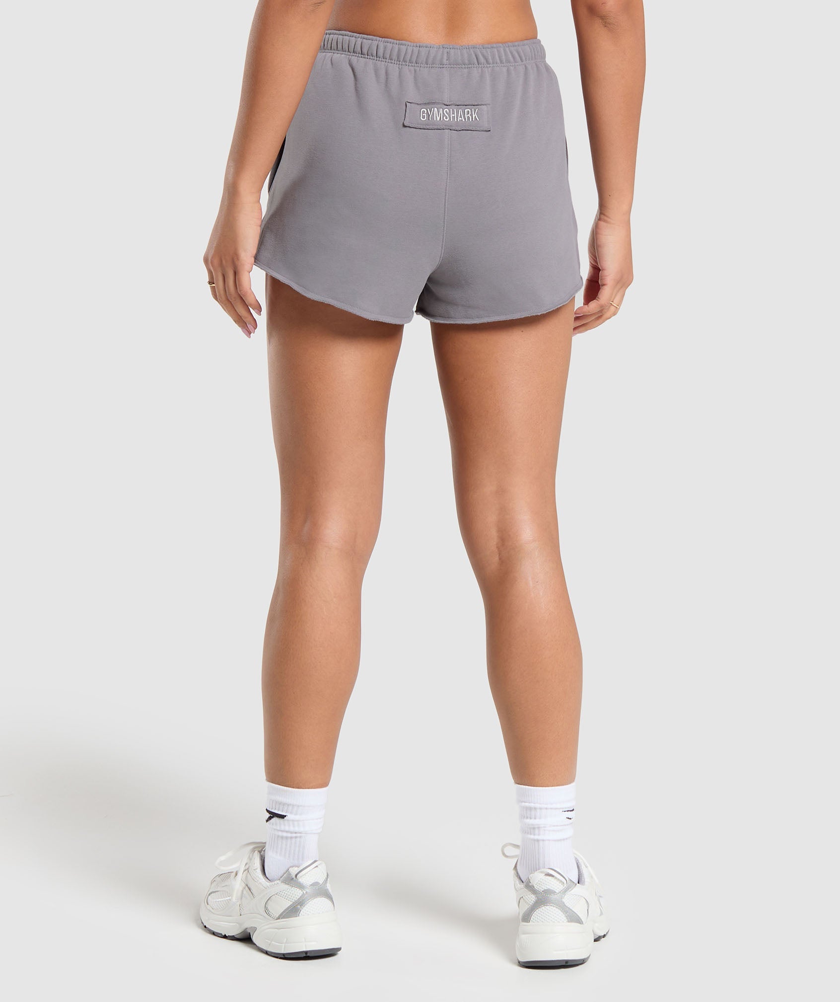 Fleece Shorts in Medium Grey - view 2