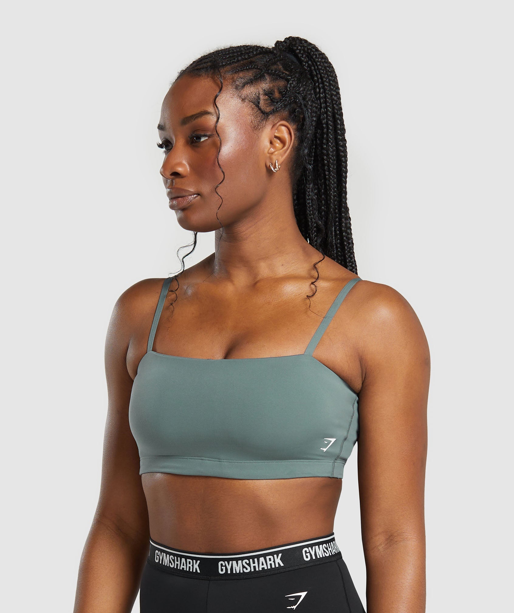 Bandeau Sports Bra in Cargo Teal - view 3