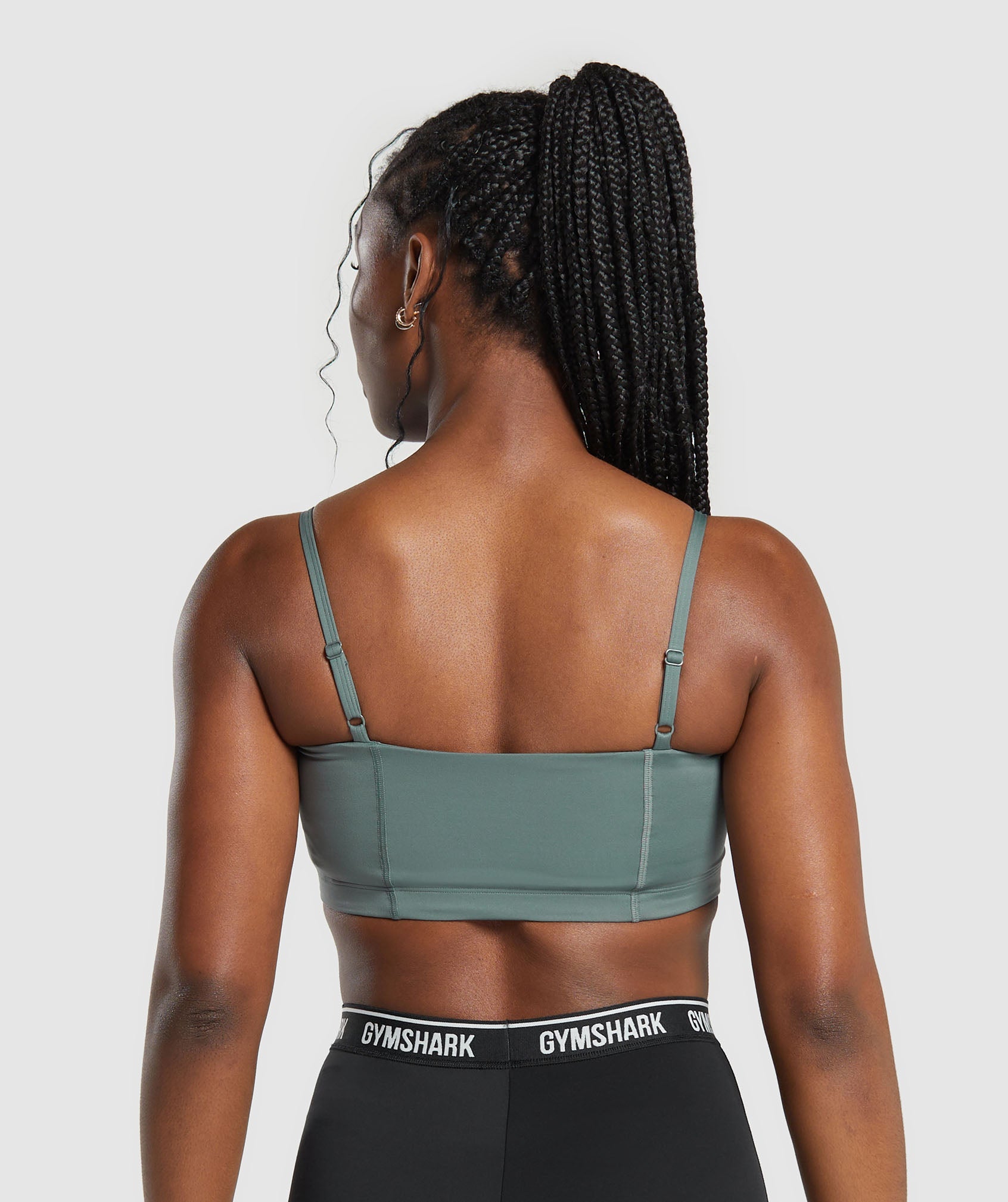 Bandeau Sports Bra in Cargo Teal - view 2
