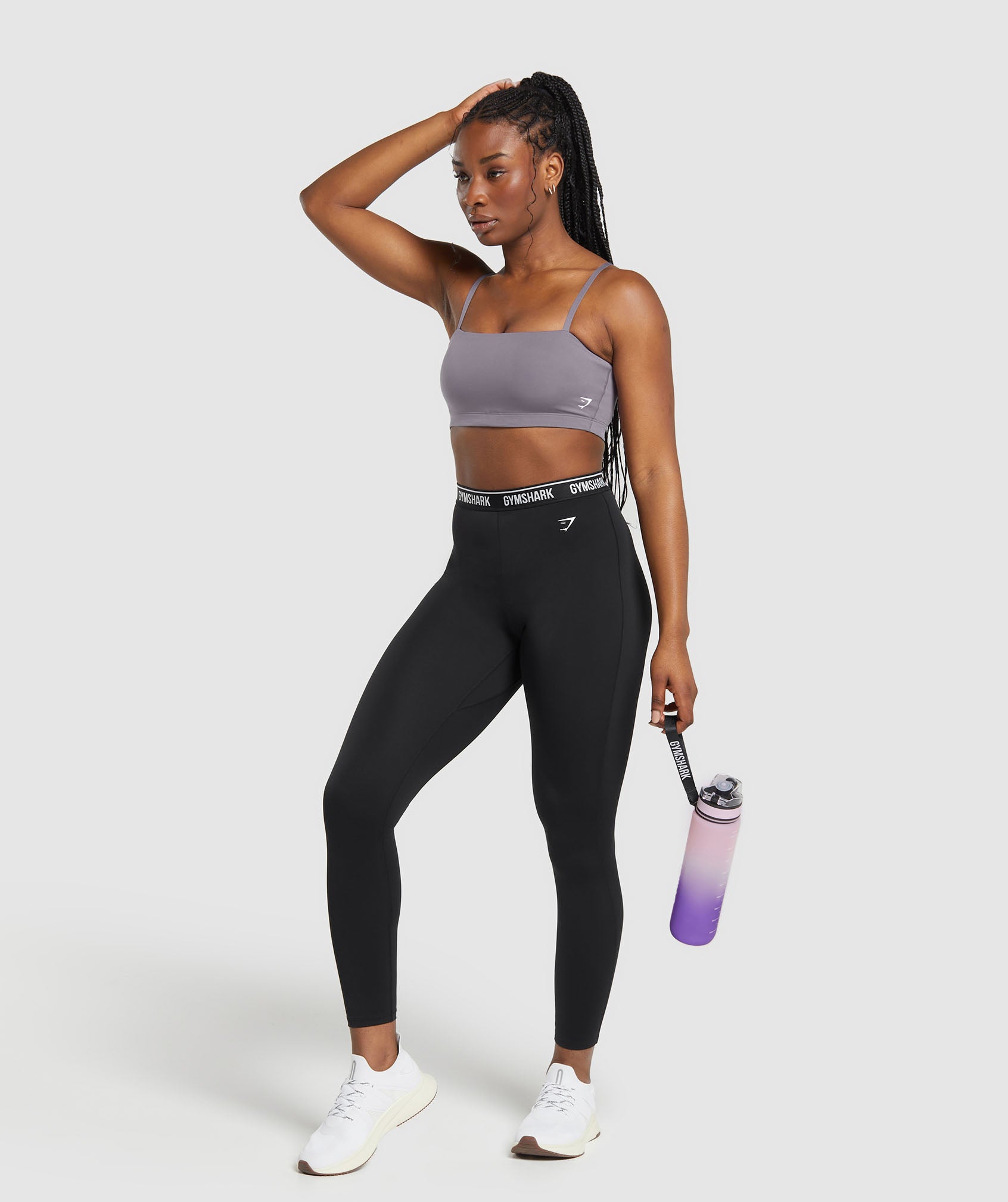 Bandeau Sports Bra in Fog Purple - view 4