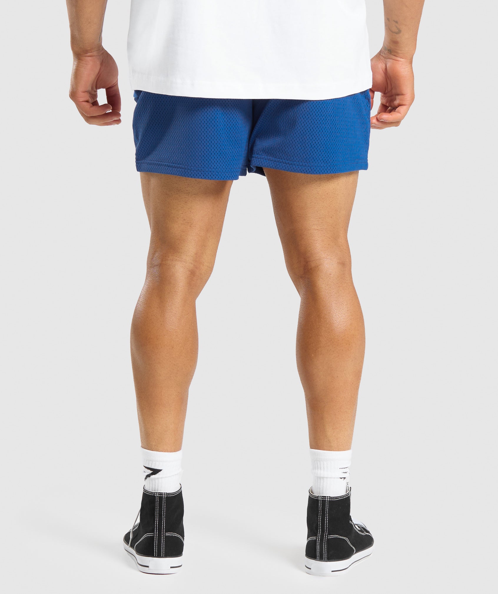 Brandmark Mesh 5" Shorts in Wave Blue/Iris Blue - view 2