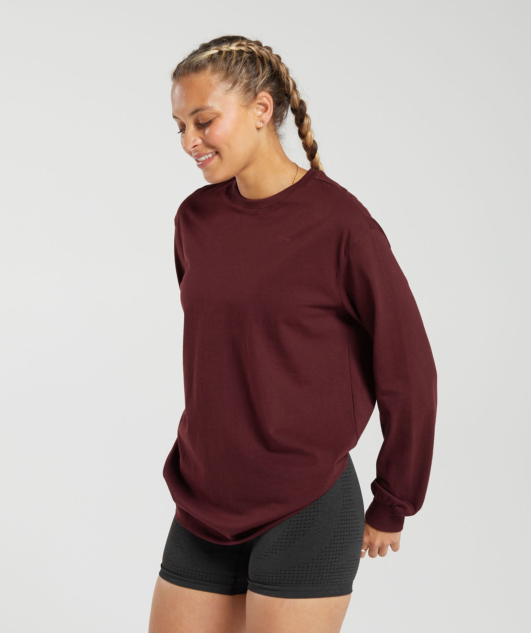 Cotton Oversized Long Sleeve Top