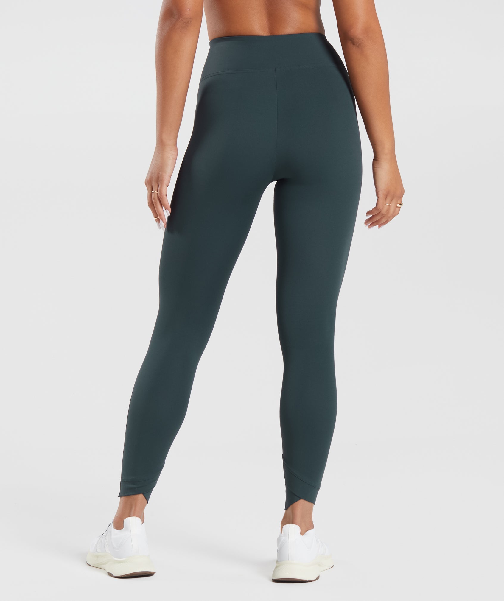 GYMSHARK Womens Small Seamless Leggings Two Tone Colorblock Black