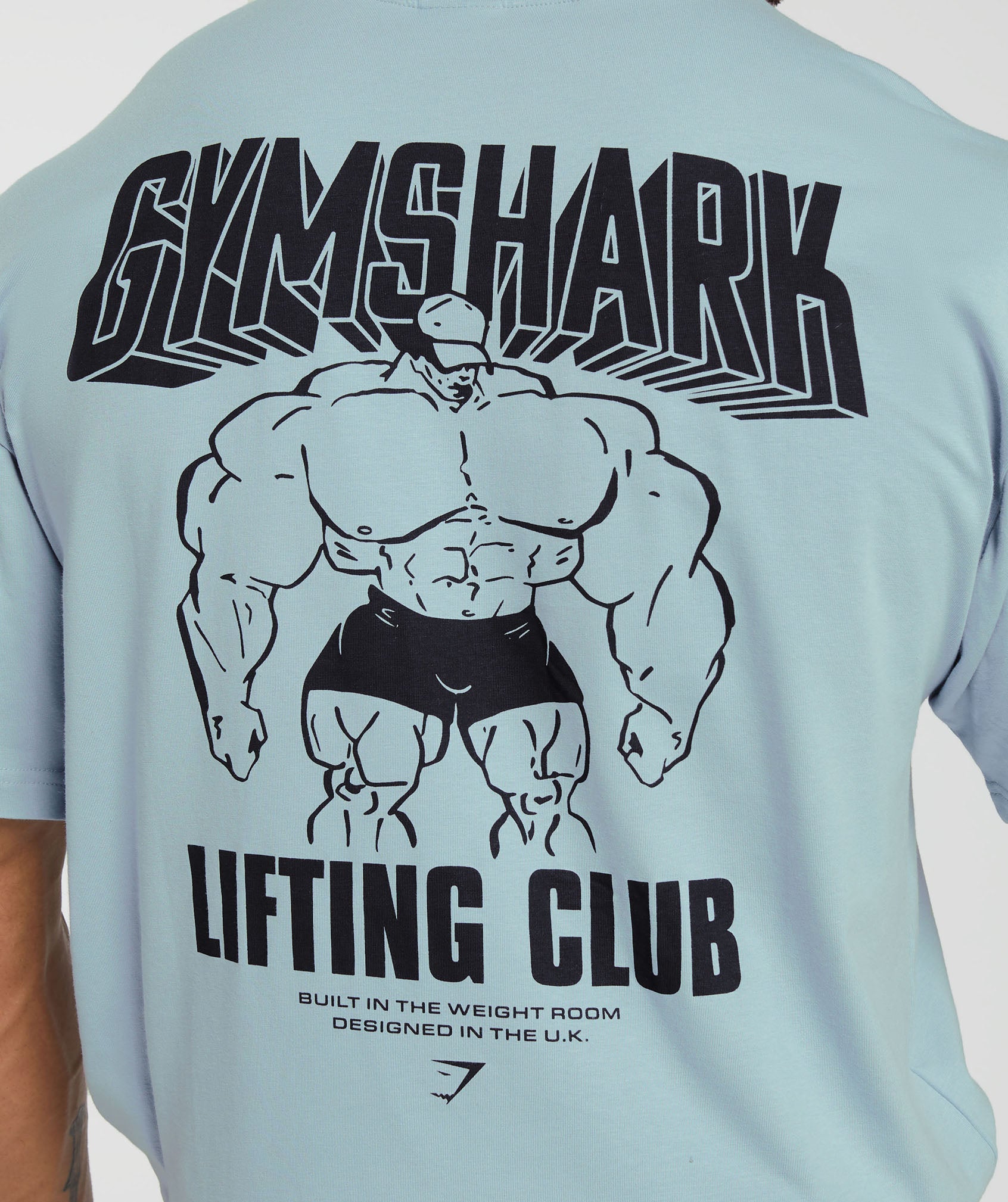 Cartoon Lifting T-Shirt in Salt Blue - view 6