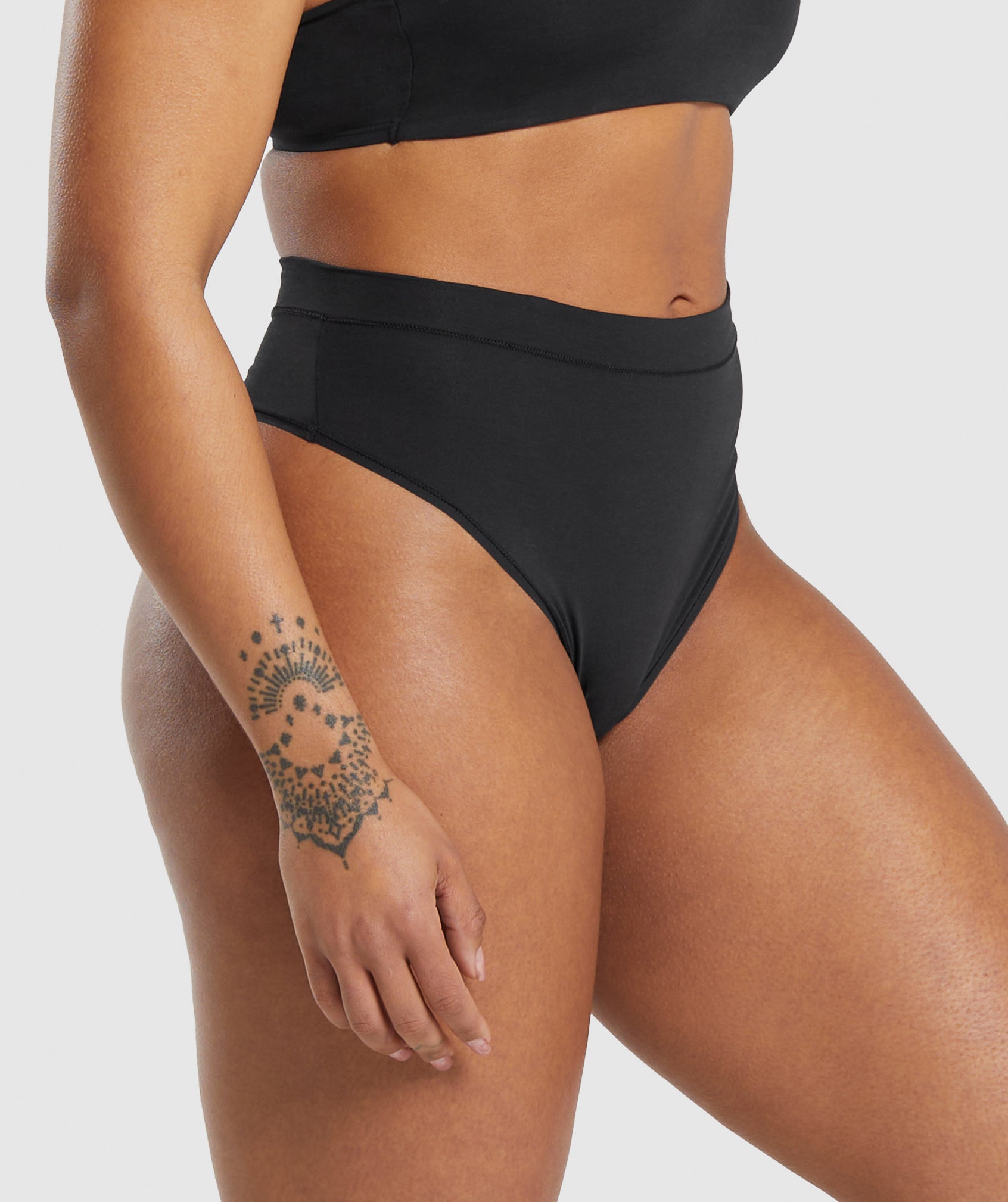 Gymshark Seamless High Rise Thong - Black