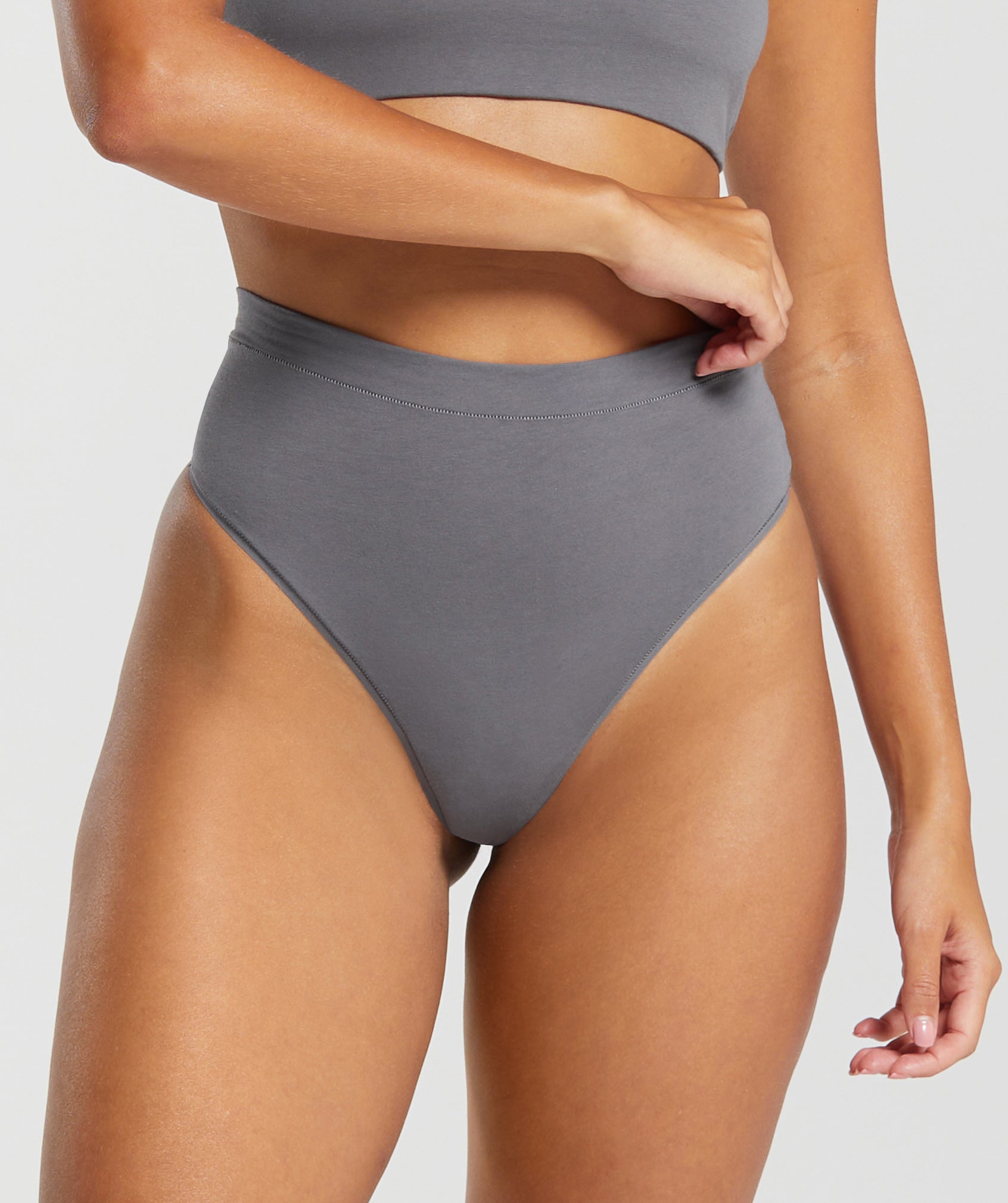 Cotton High Waisted Thong in {{variantColor} is out of stock