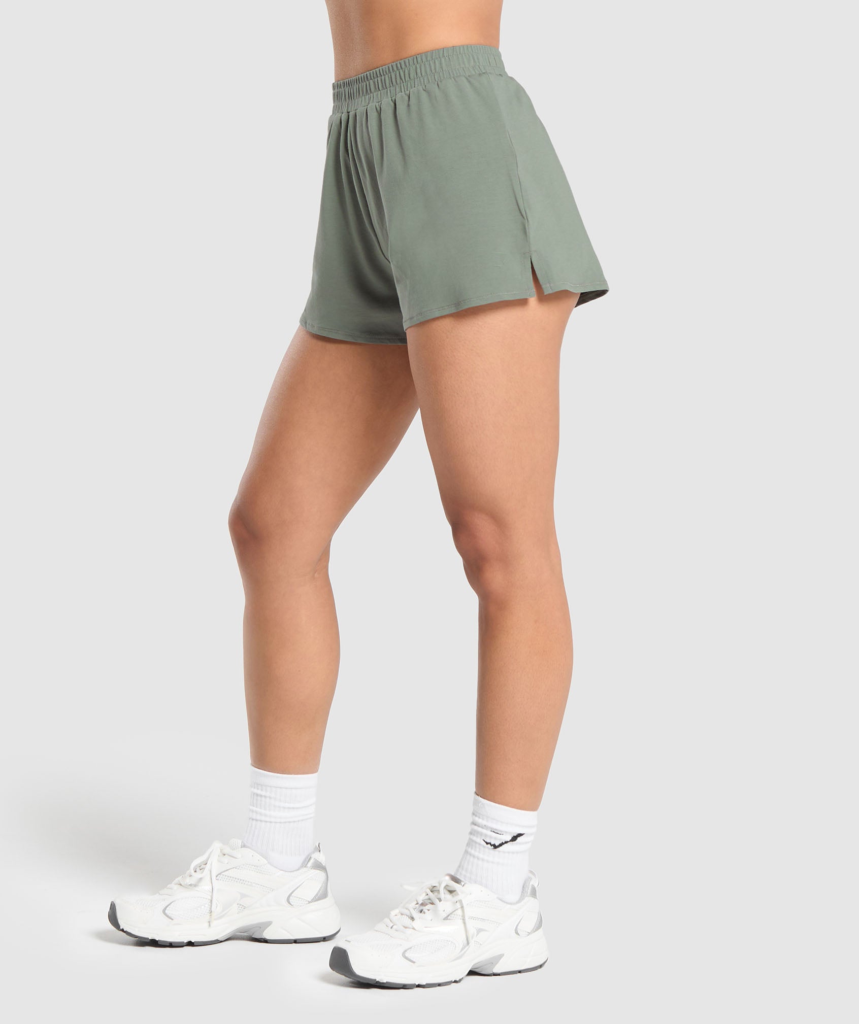 Cotton Shorts in Unit Green - view 3