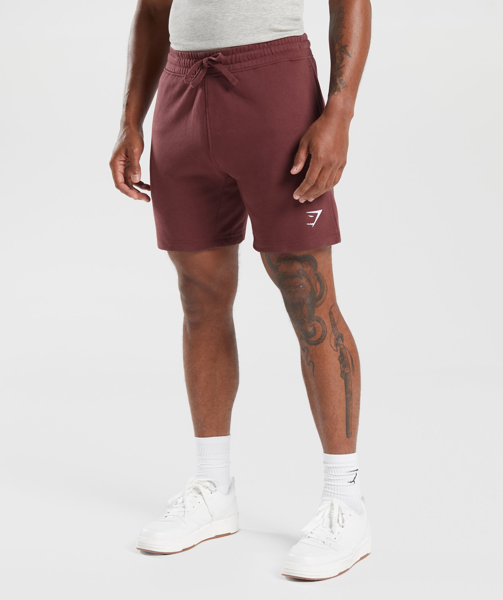 Crest 7" Shorts in Washed Burgundy - view 3