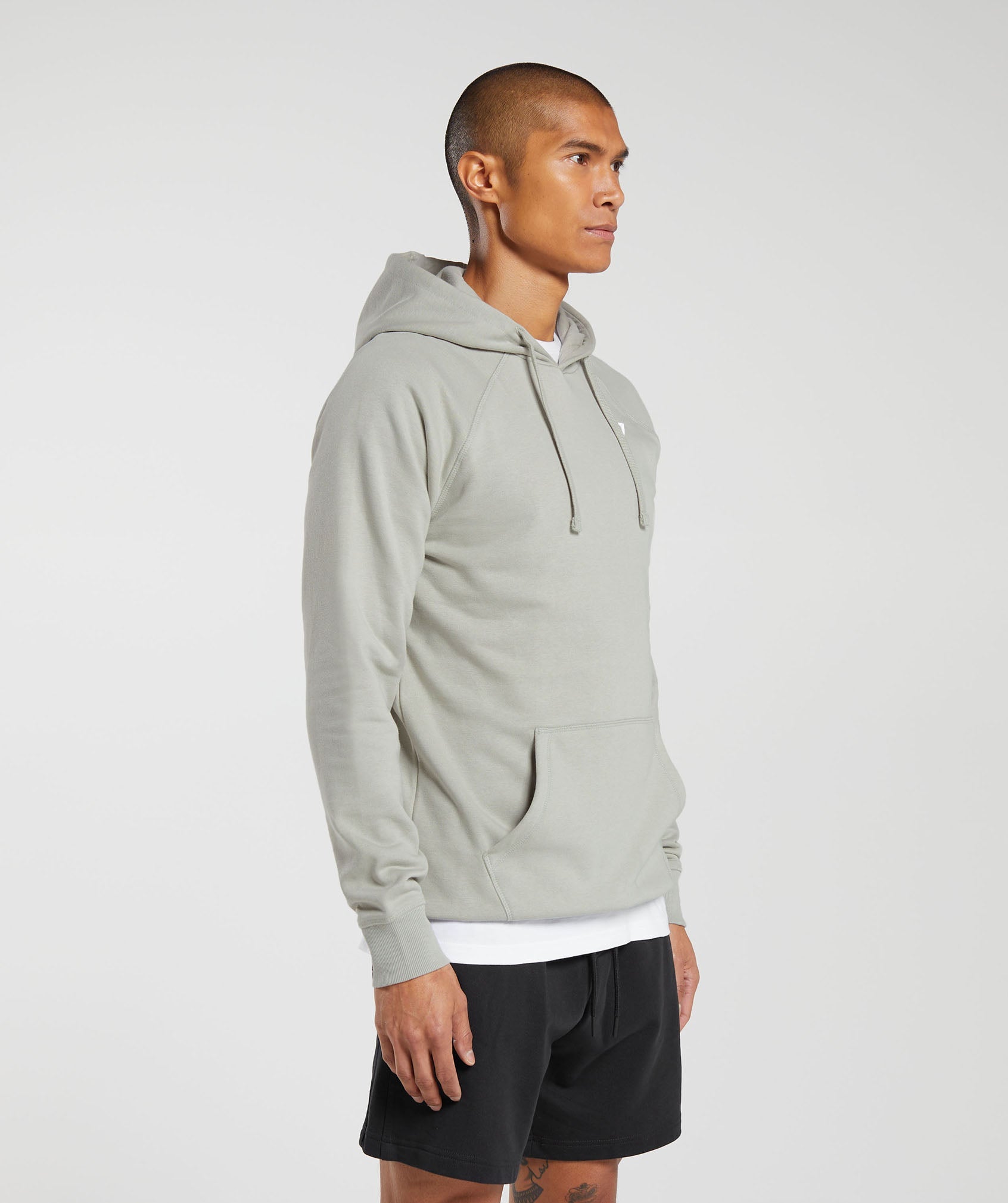Crest Hoodie in Stone Grey - view 3
