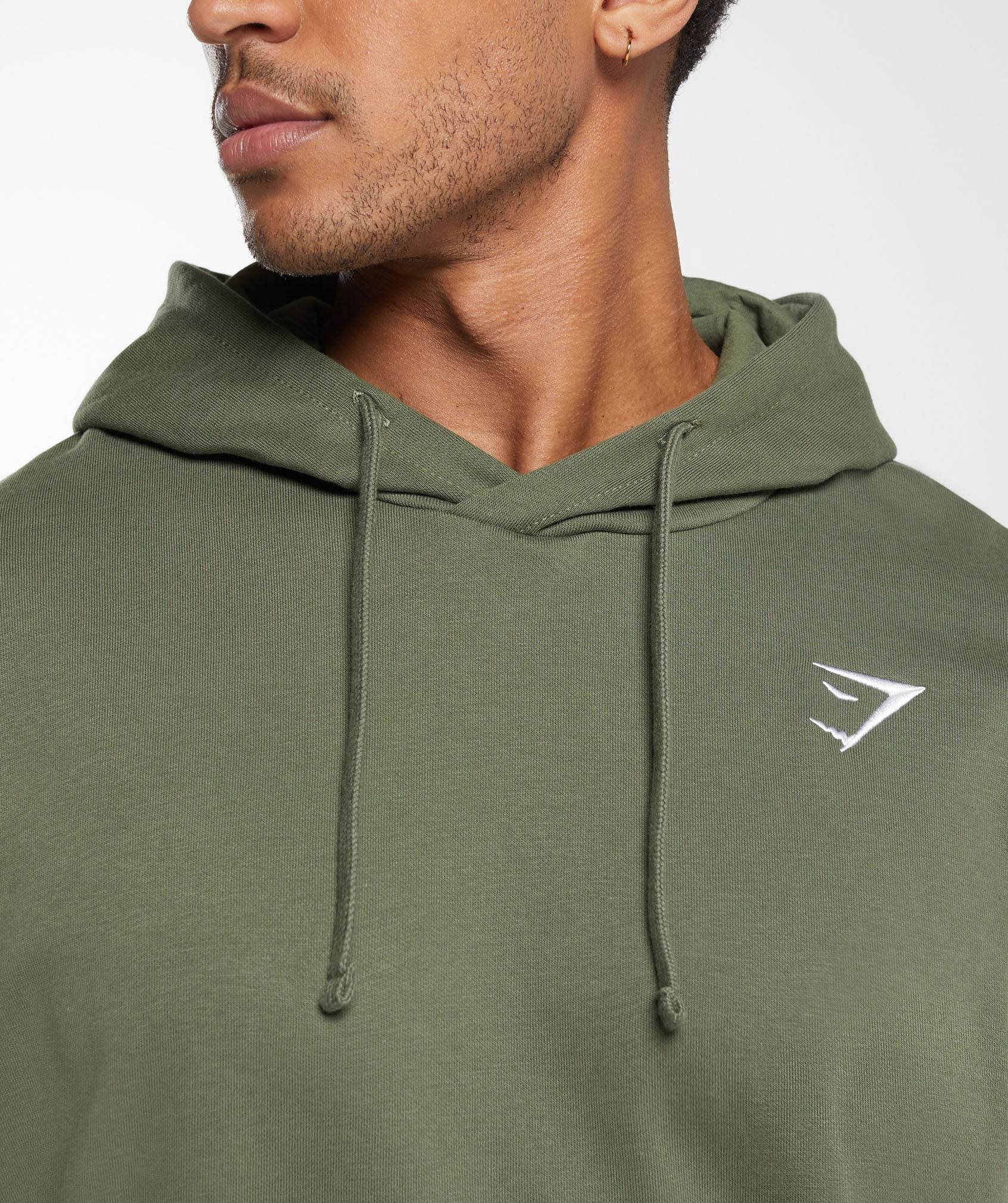 Crest Oversized Hoodie in Core Olive - view 5