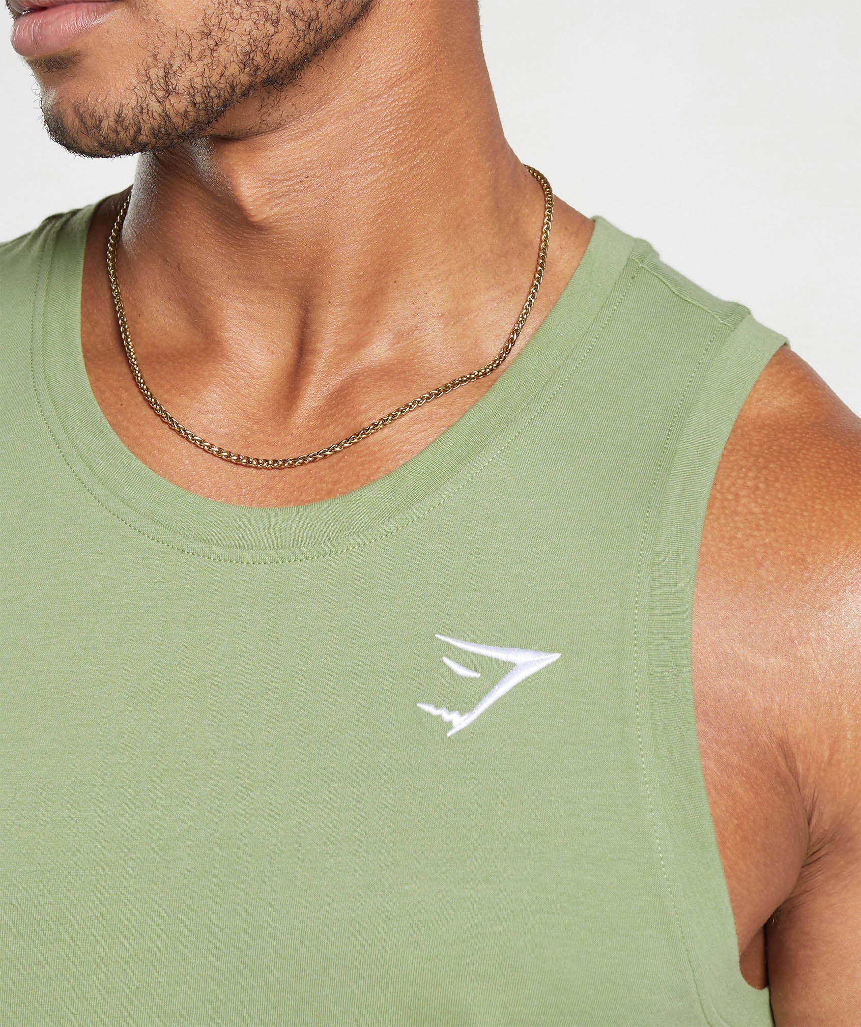 Crest Tank in Natural Sage Green - view 5