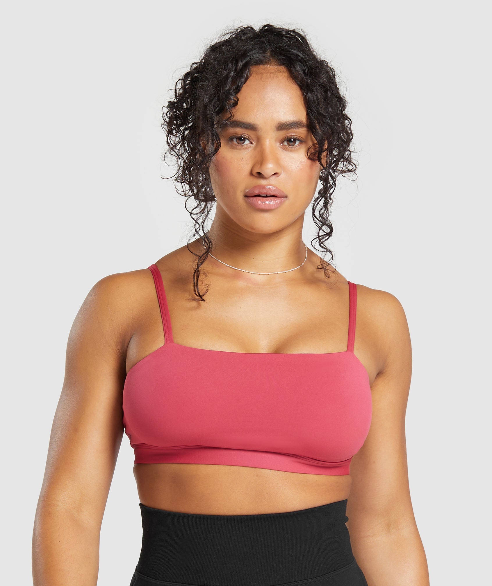 Nike - Hot-Pink Racerback Sports Top with Built-In Bra Unknown