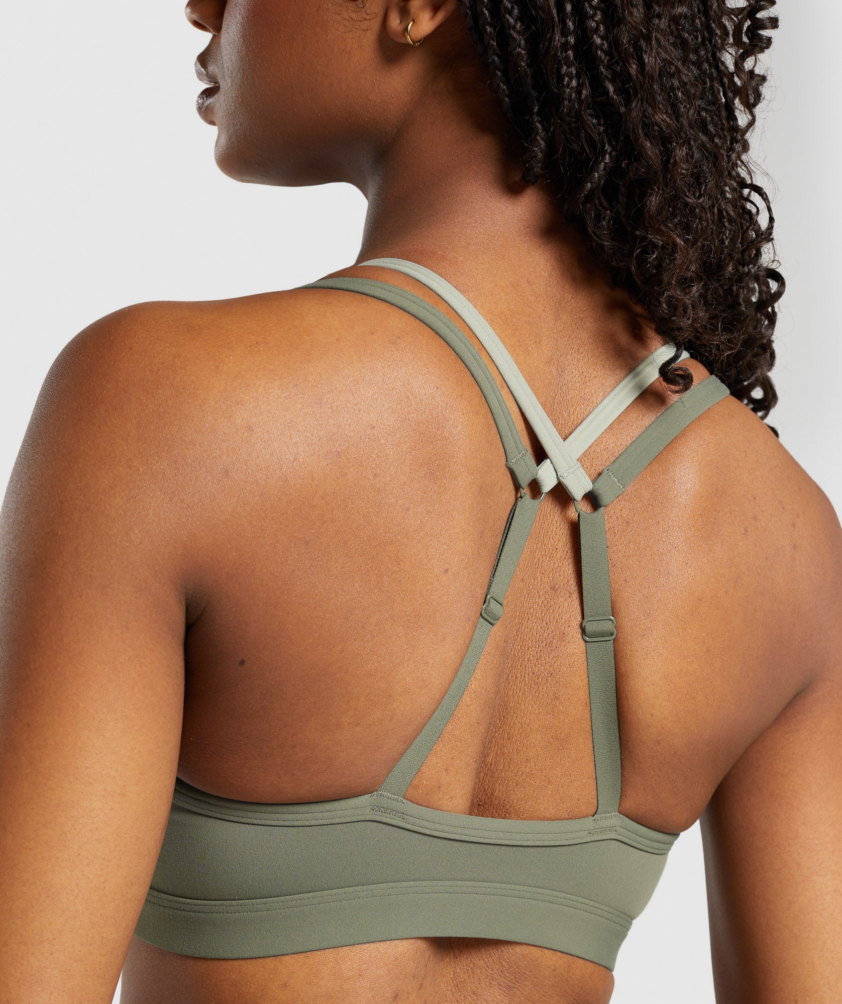 Double Up Sports Bra in Base Green/Chalk Green - view 6
