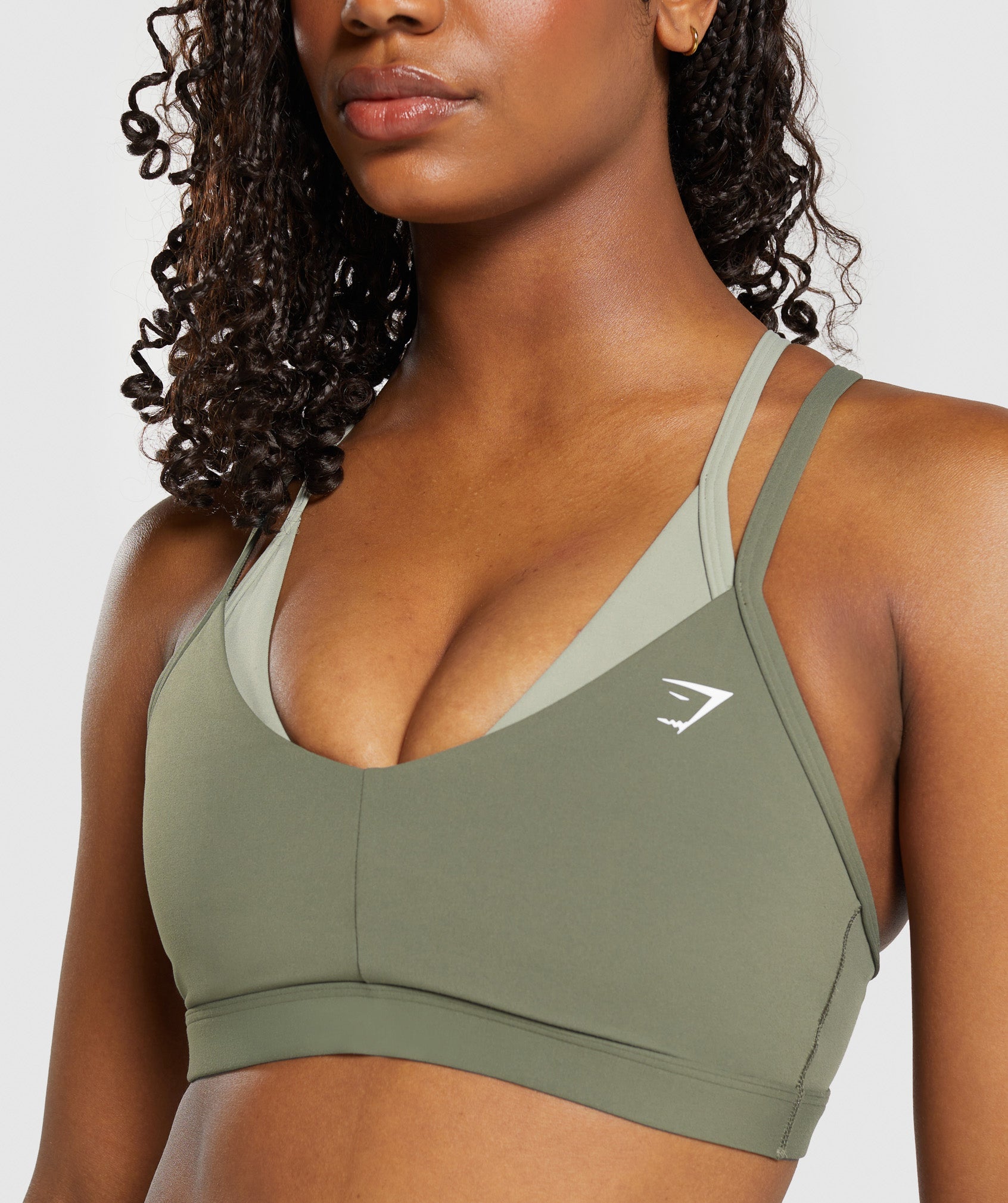Double Up Sports Bra in Base Green/Chalk Green - view 5
