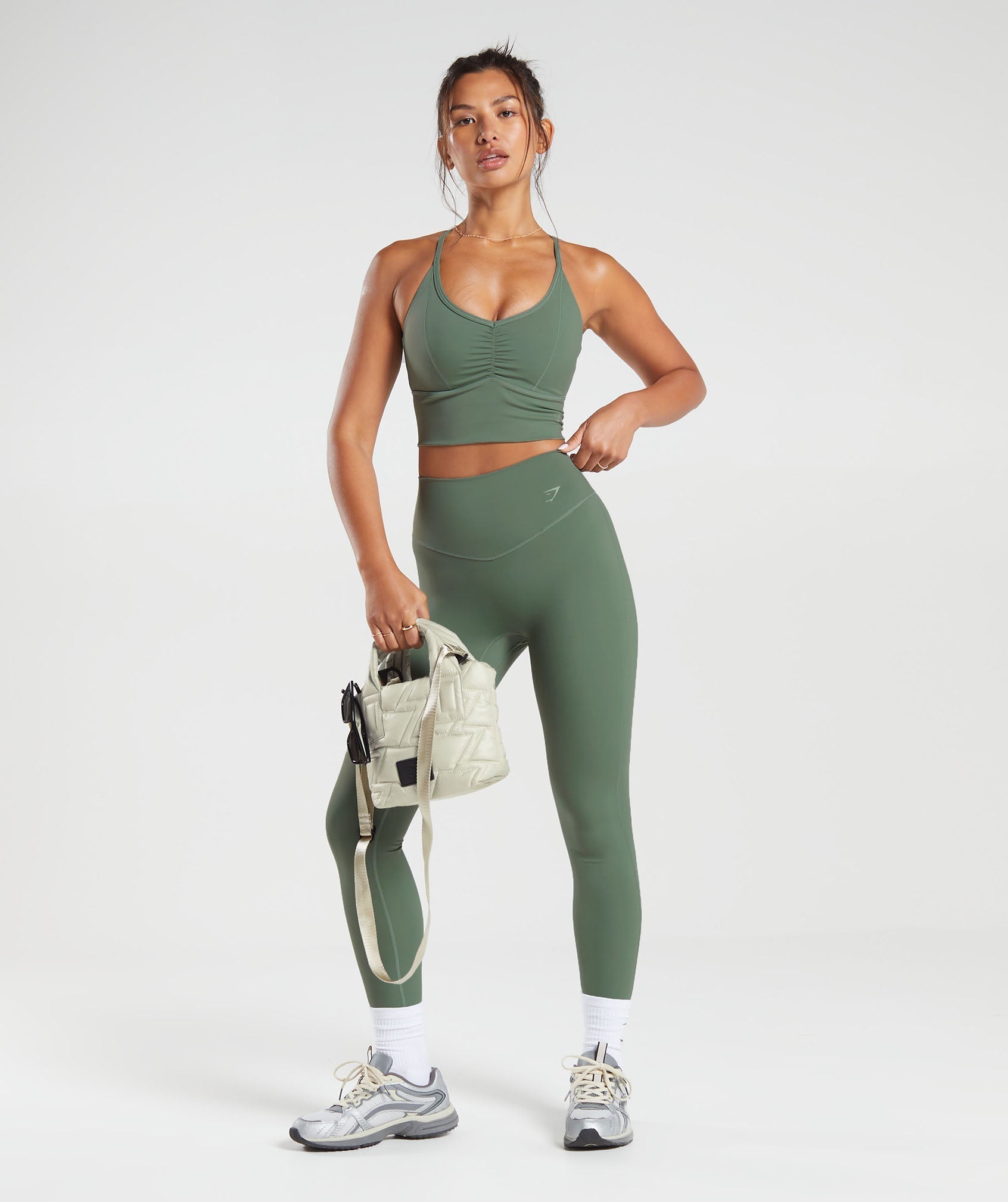 GYMSHARK Women's Elevate Leggings Tights Colour: Green Size: S, Green :  : Fashion