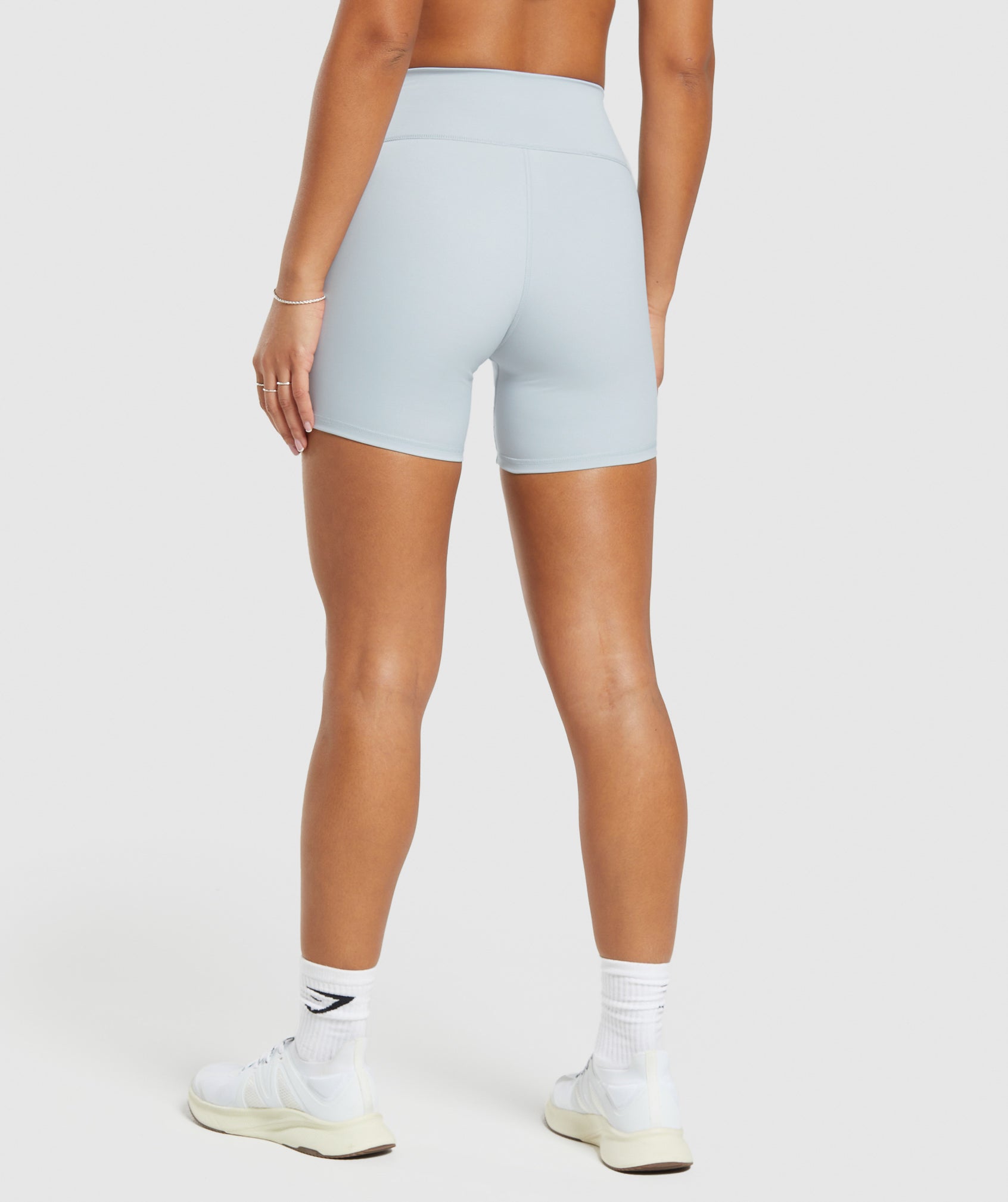 Gymshark Ribbed Cotton Seamless Shorts - Faded Blue