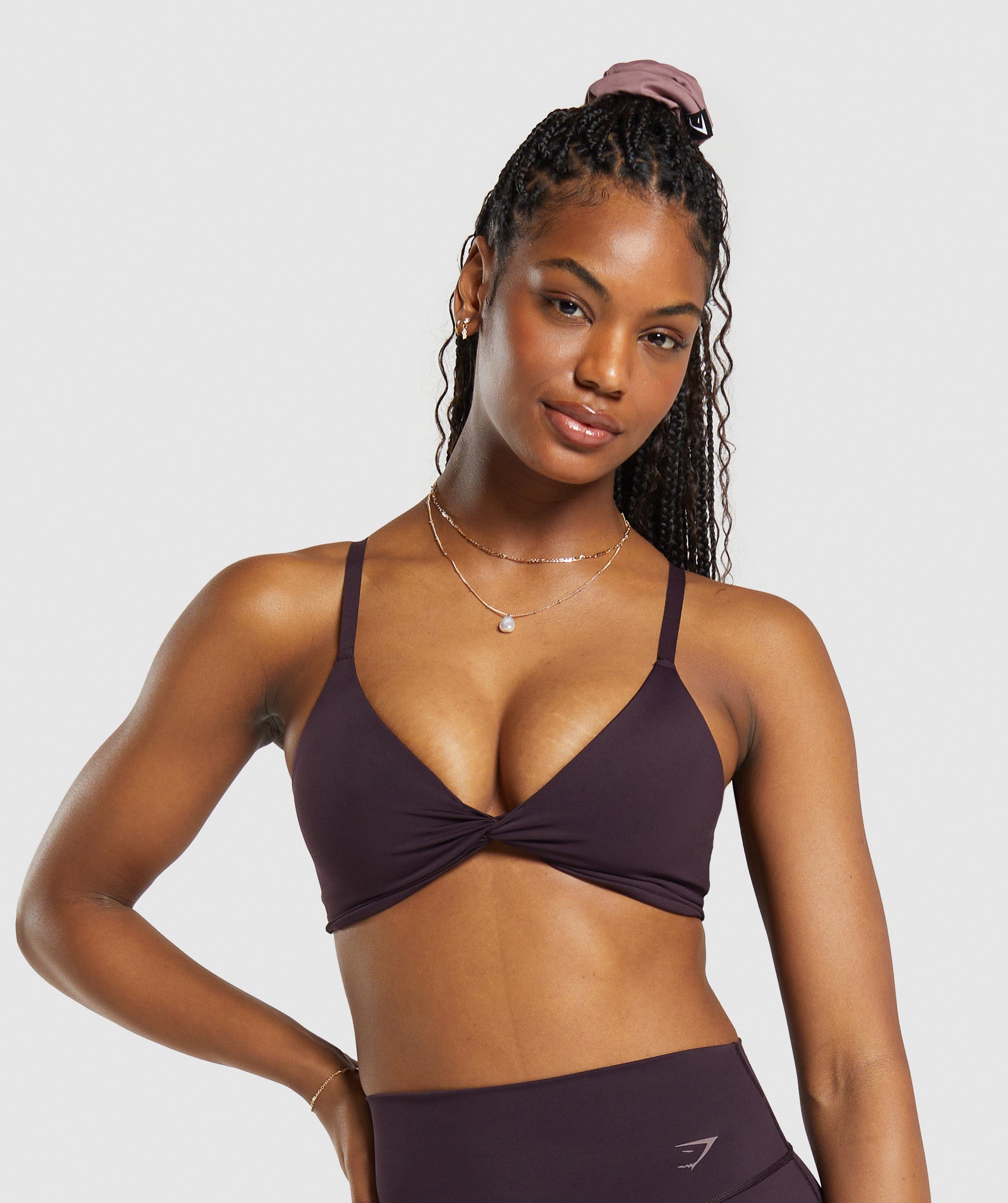Evolve Multiway Twist Front Sports Bra in Teal Green