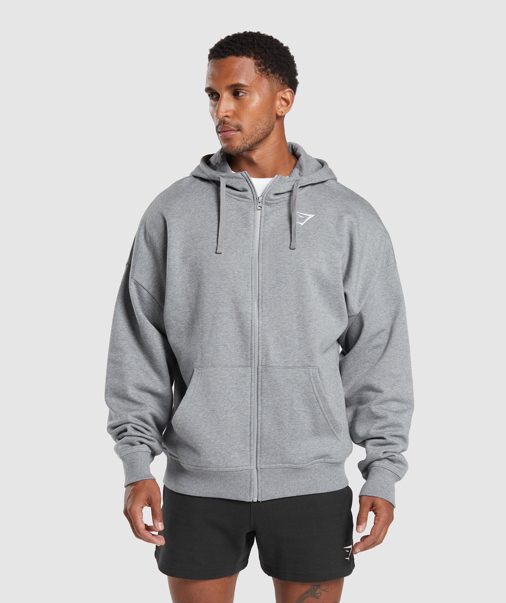 Crest Oversized Zip Up Hoodie in {{variantColor} is out of stock