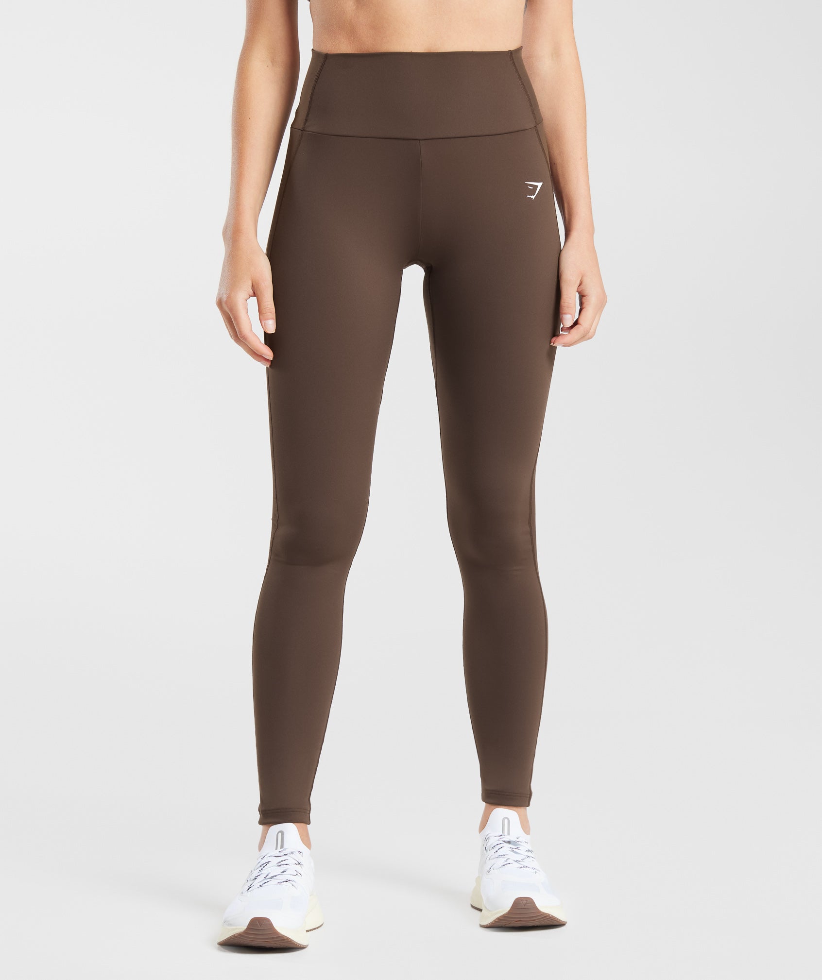 Gymshark Strappy Waistband Leggings - Soft Brown