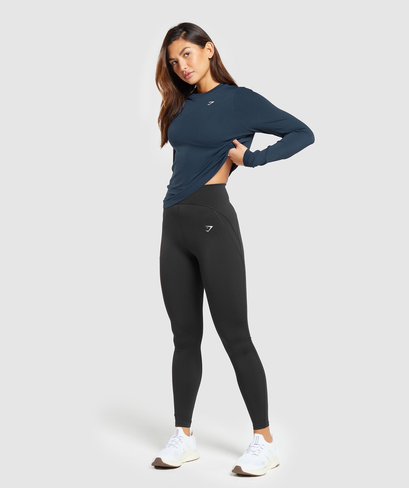 Everyday Seamless Long Sleeve Top in Navy - view 4