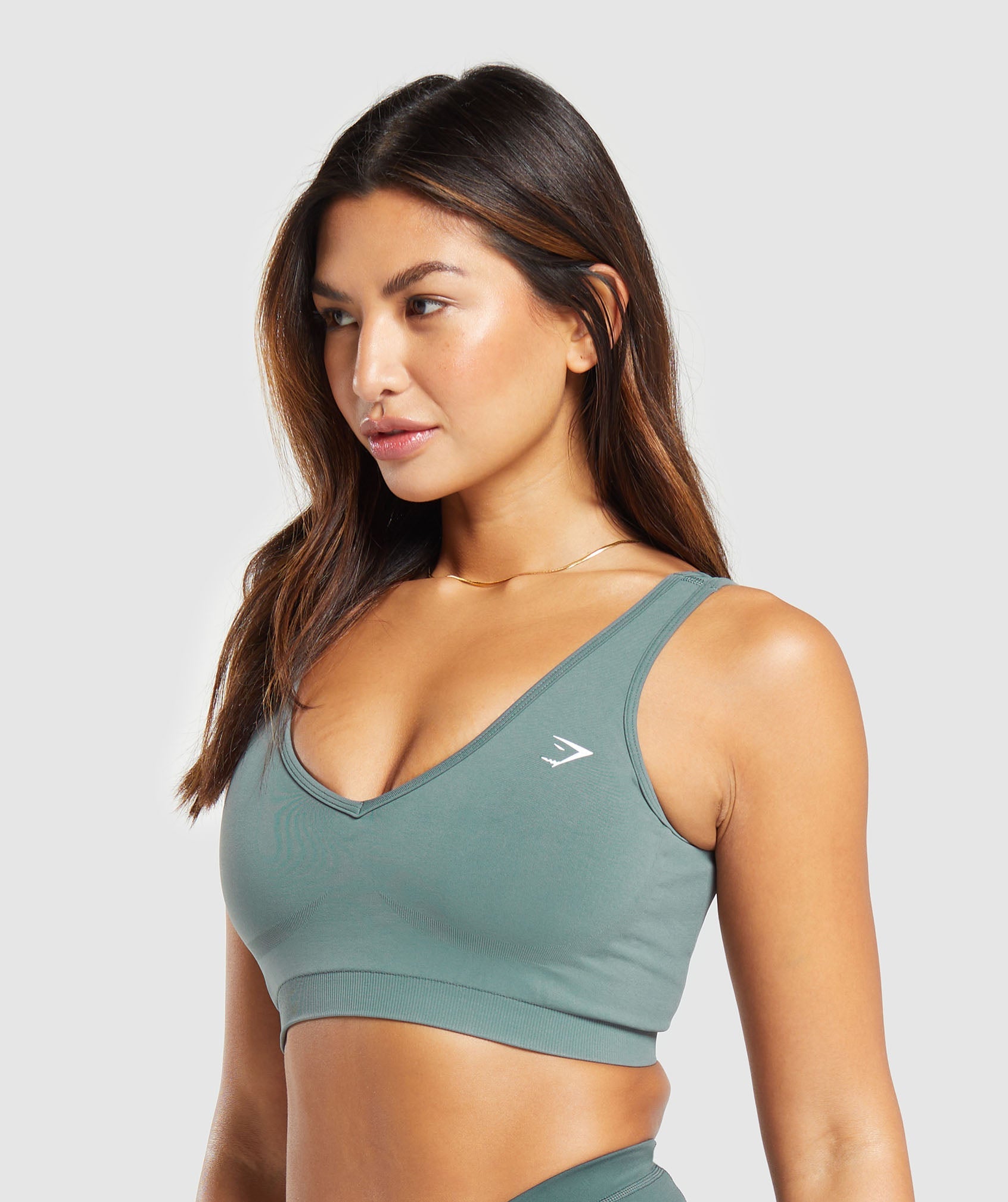Everyday Seamless Sports Bra in Cargo Teal - view 5