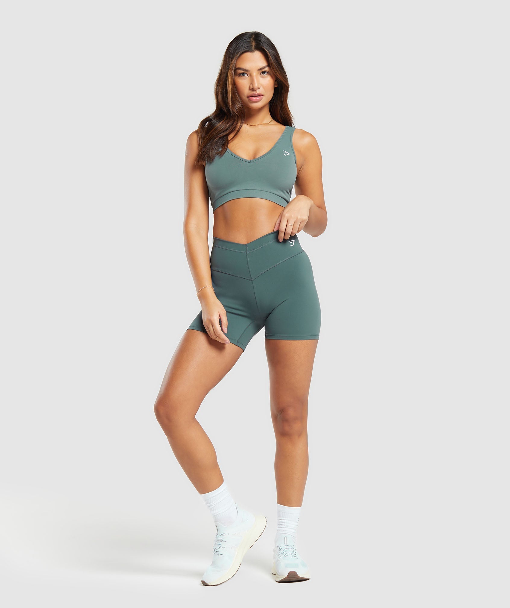Everyday Seamless Sports Bra in Cargo Teal - view 4