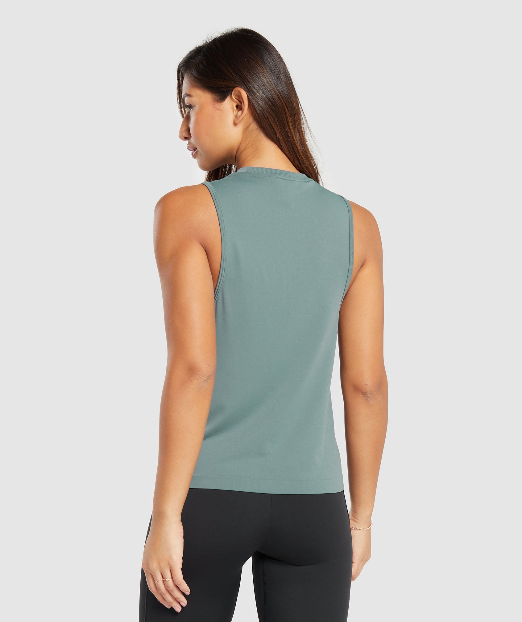 Everyday Seamless Tank in Cargo Teal - view 2