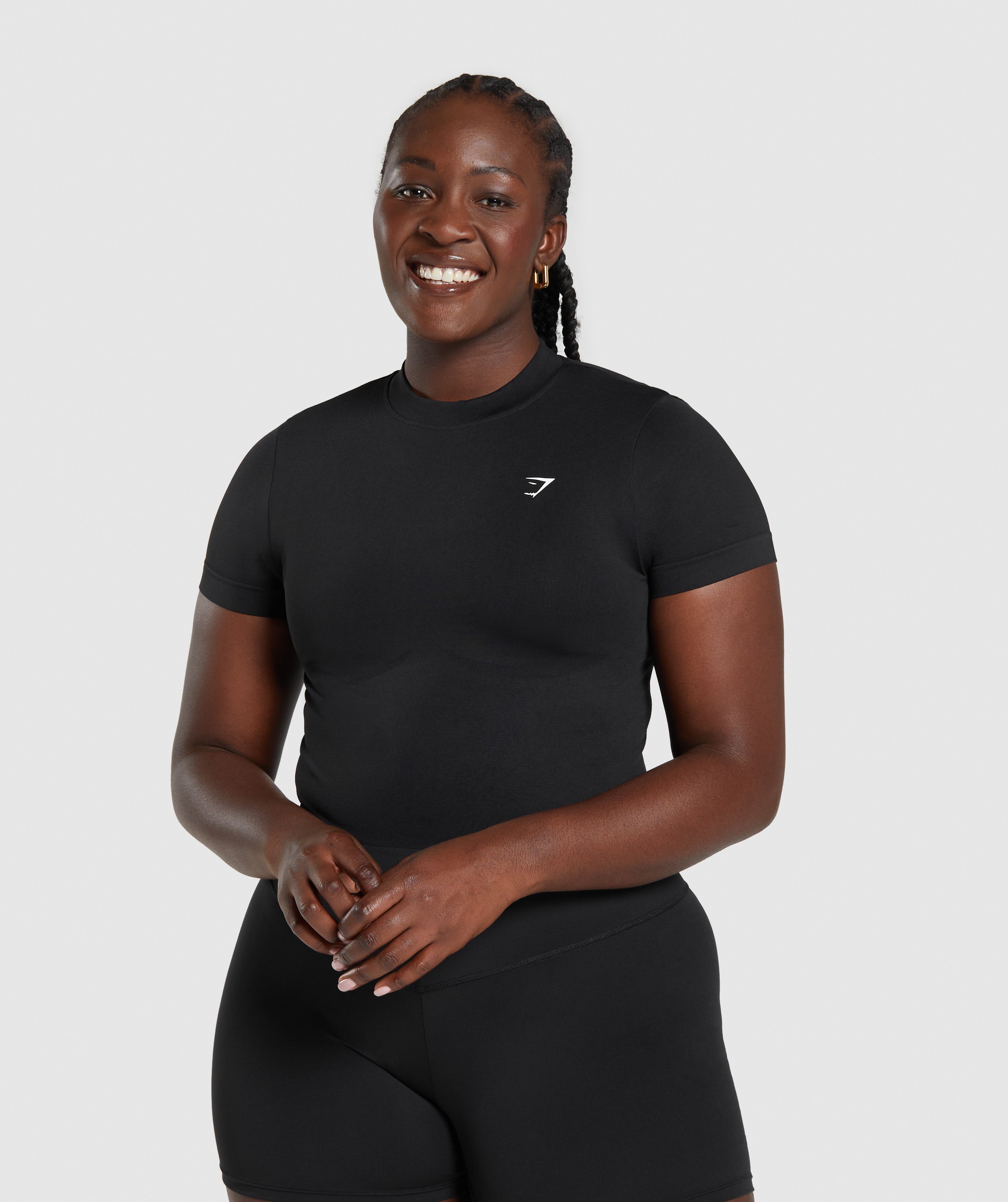Everyday Seamless Tight Fit Tee in Black - view 3