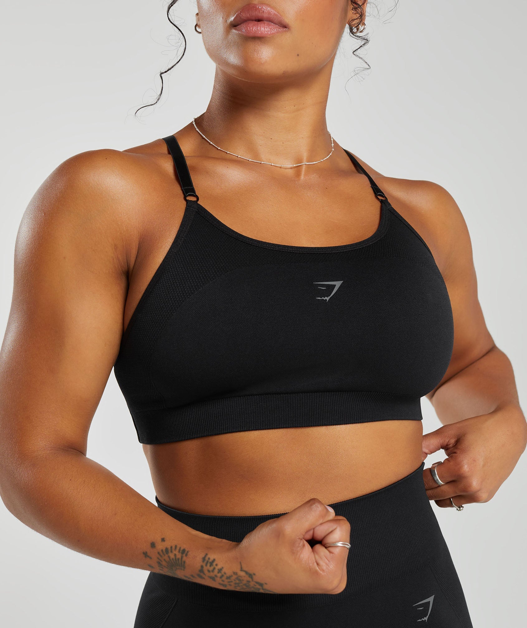 Gymshark Flex Strappy Sports Bra - Black/Charcoal