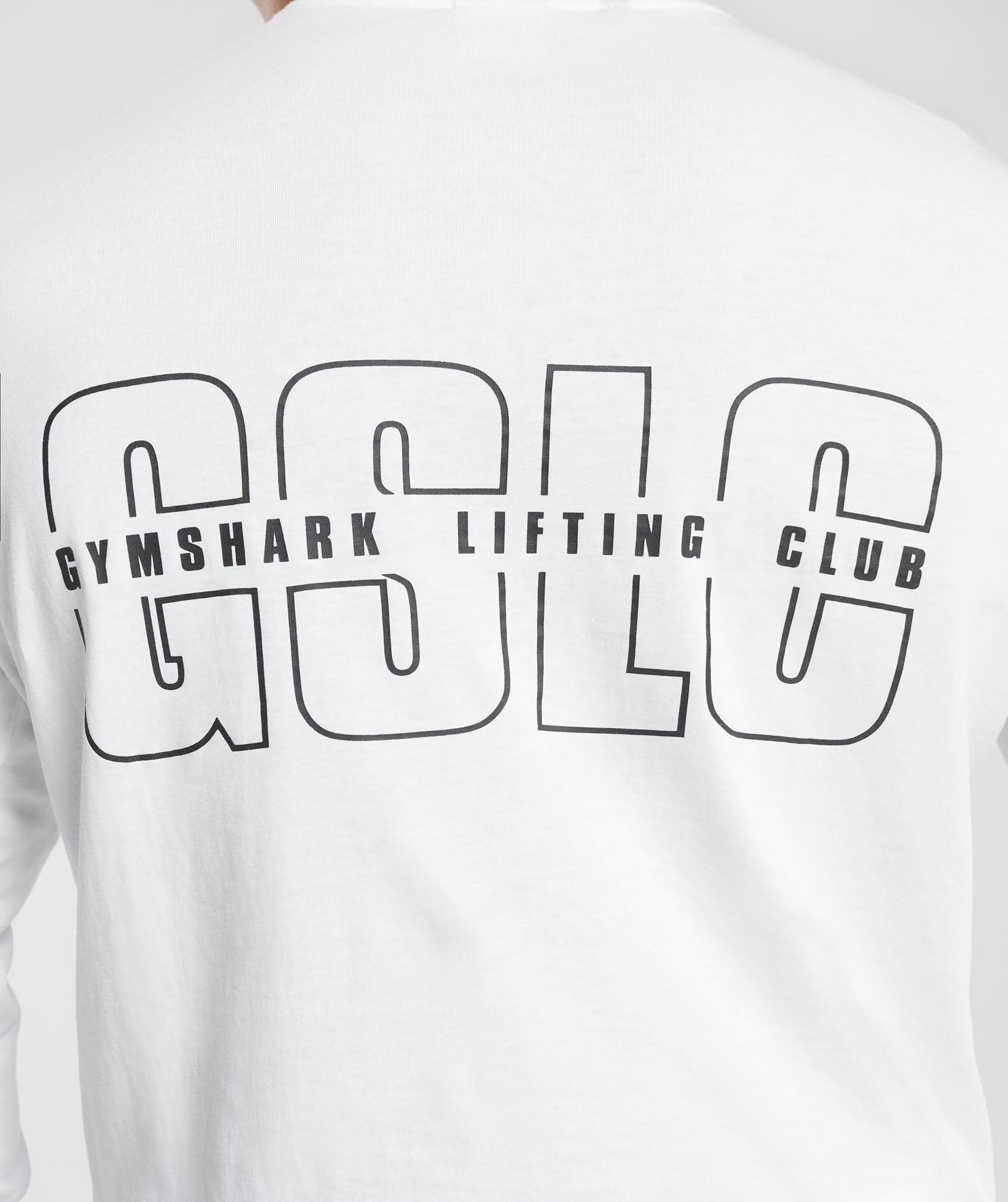 Lifting Club Long Sleeve T-Shirt in White - view 6