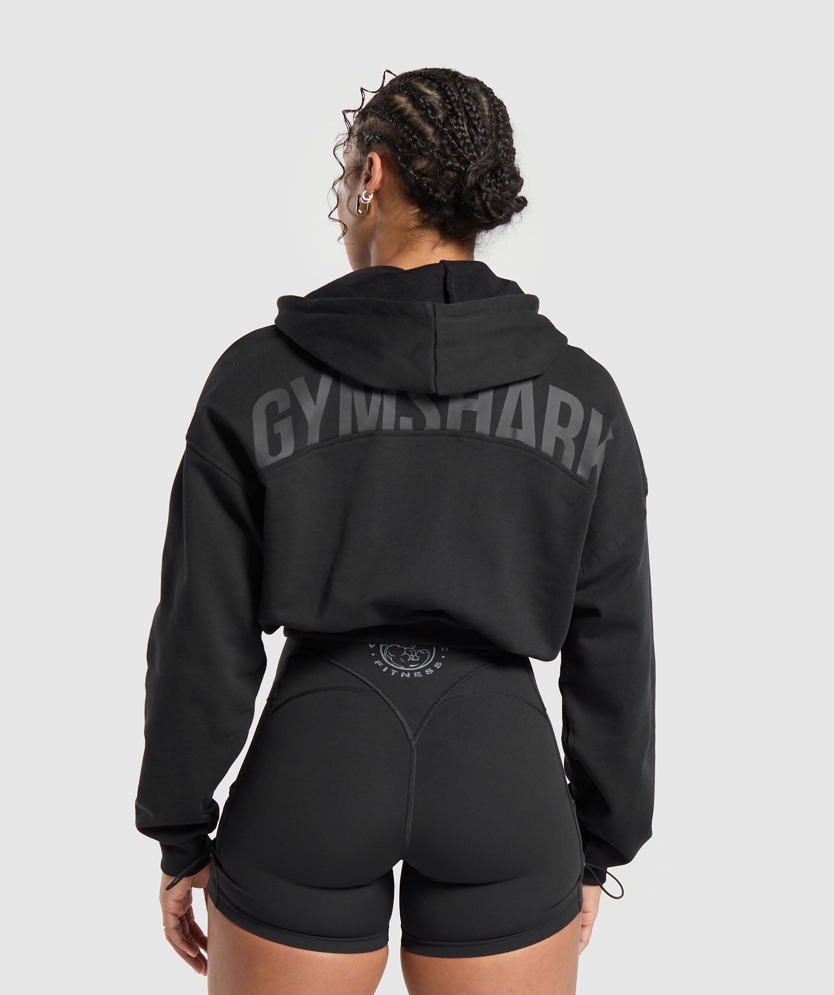 Power Midi Zip Hoodie in Black - view 1