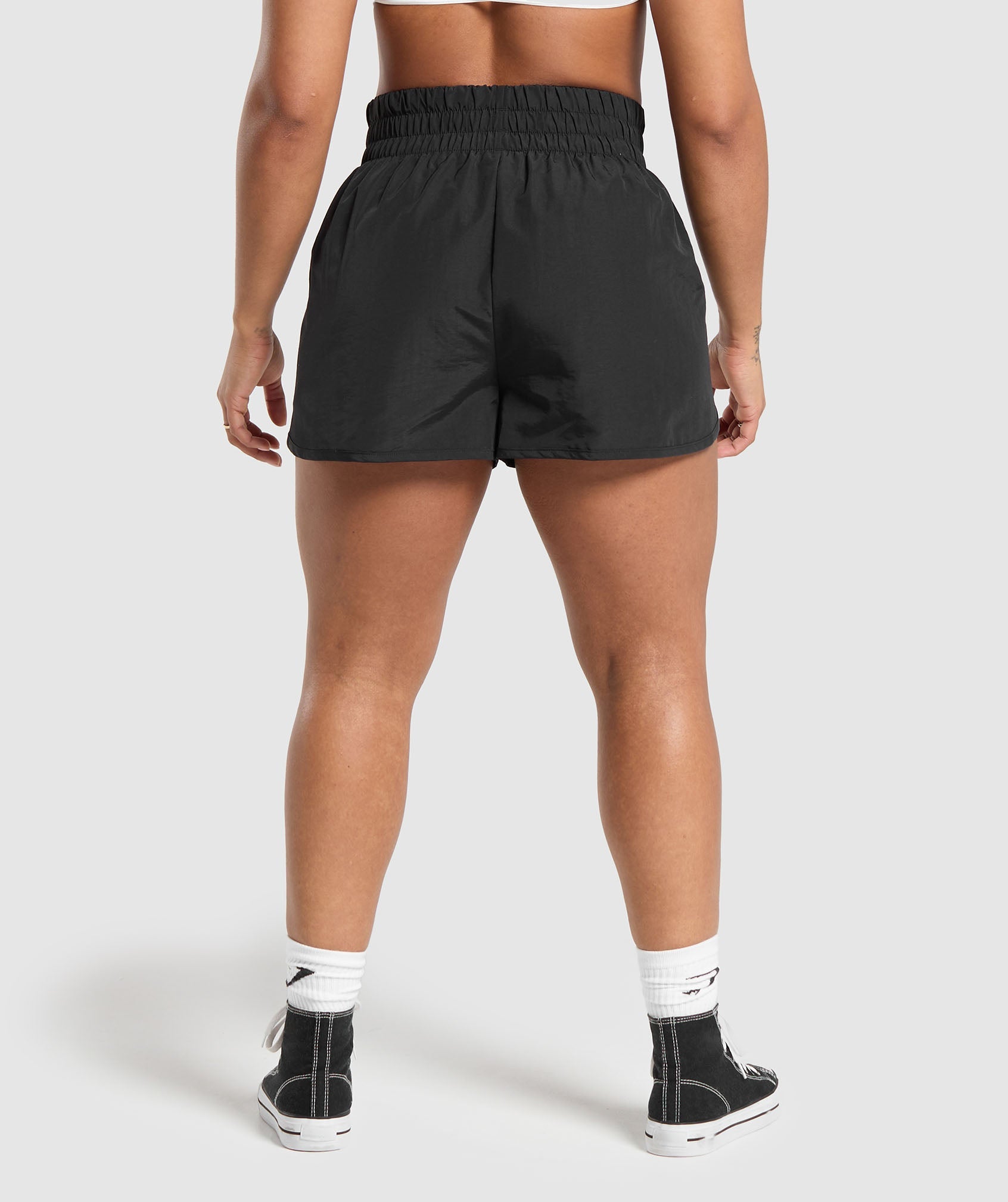 Retro Waistband Shorts in Black - view 2