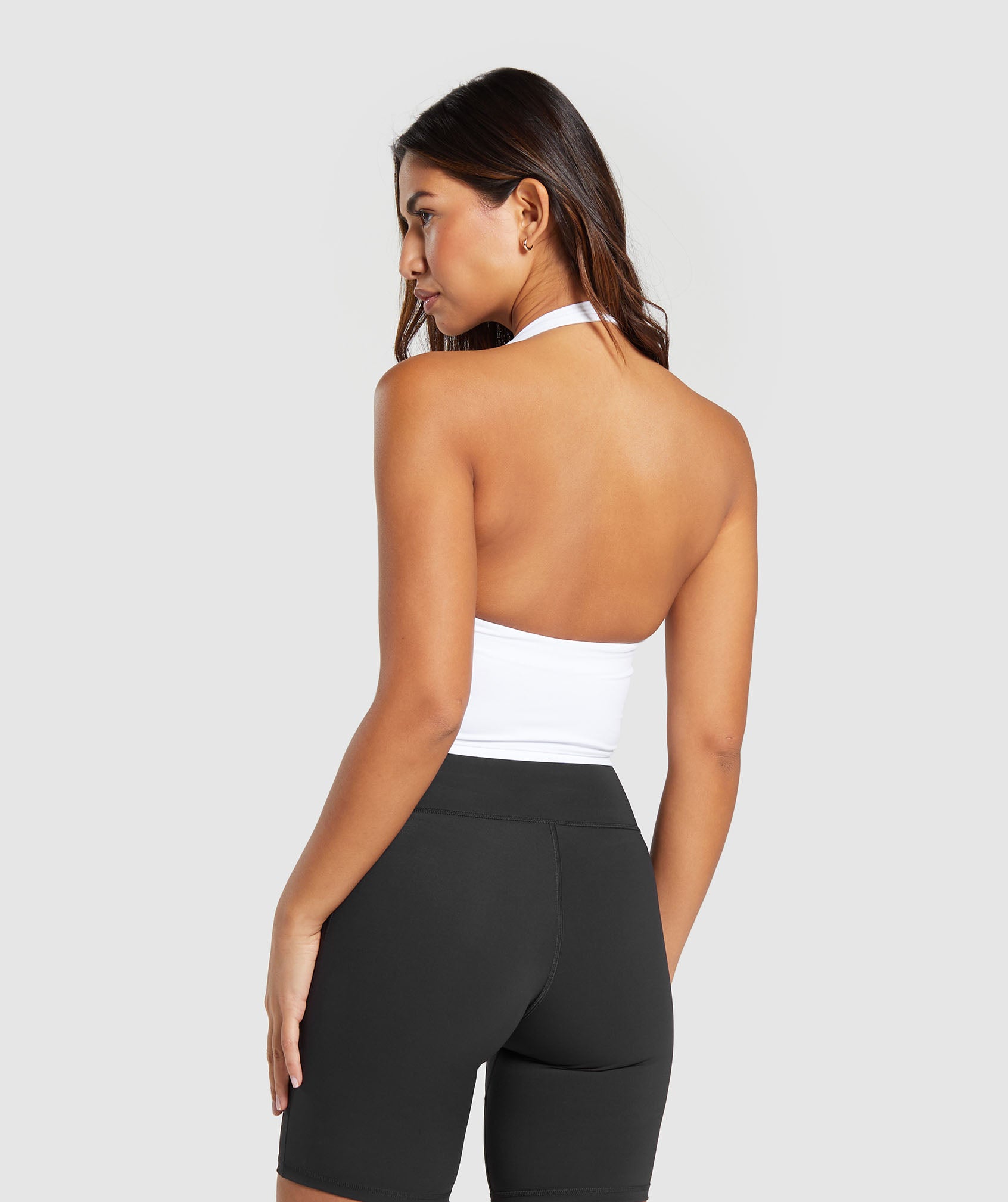 Gymshark Everyday Halter Neck Ribbon Tank - Black