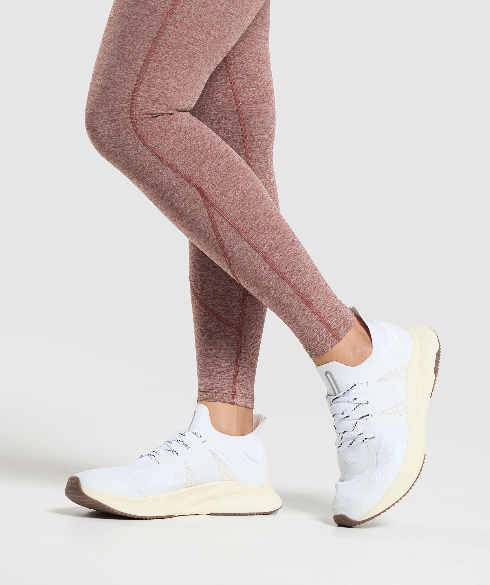 Heart Marl Leggings in Rust Brown - view 7