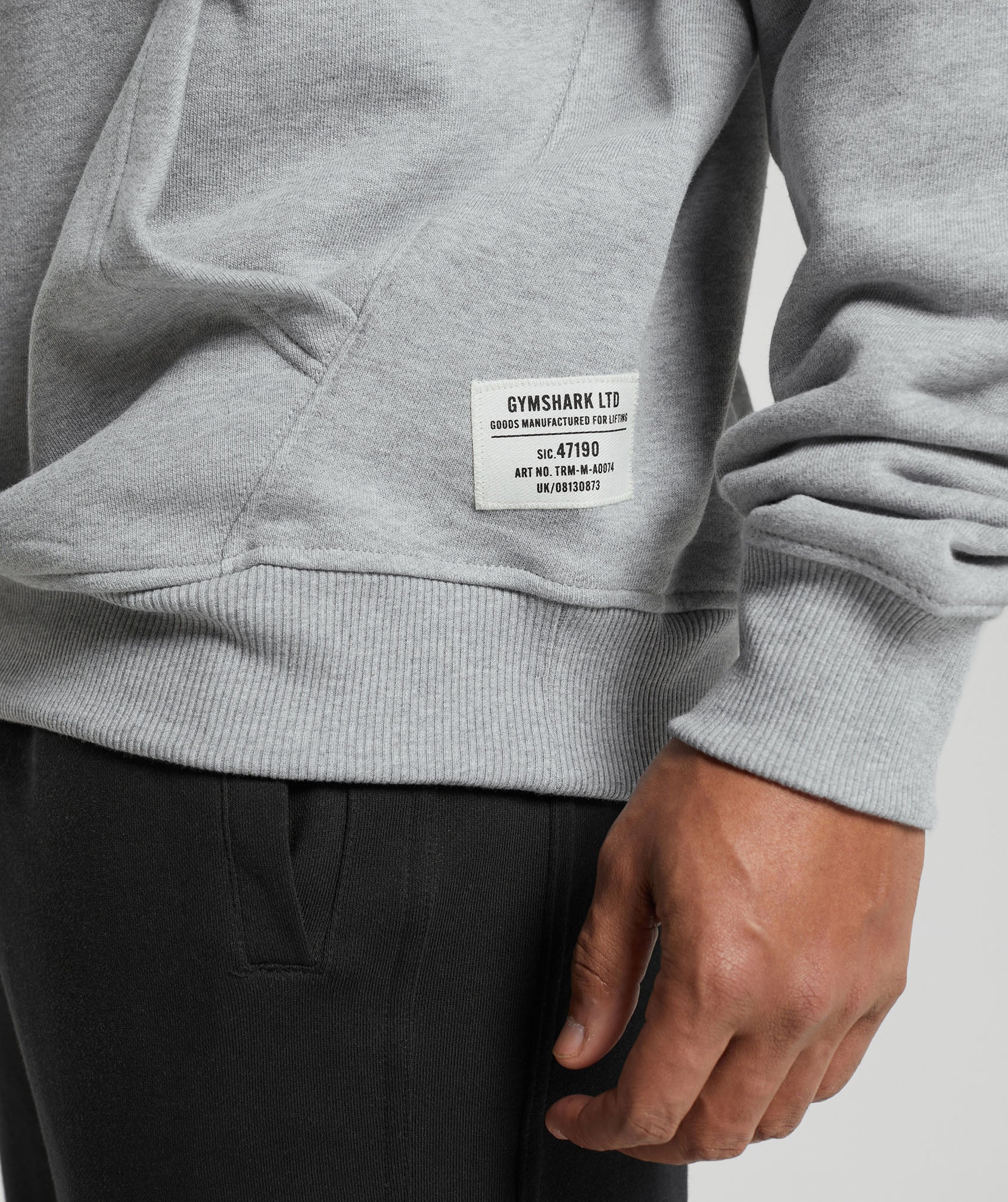 Heavyweight Washed Hoodie in Platinum Grey Marl - view 6