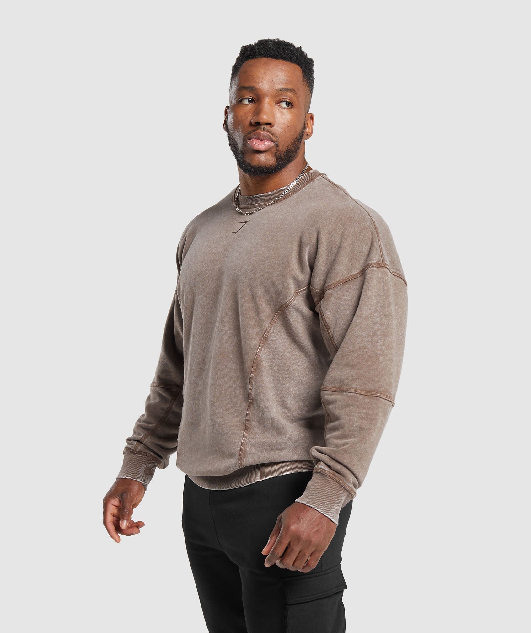Gymshark Heritage Washed Crew - Penny Brown