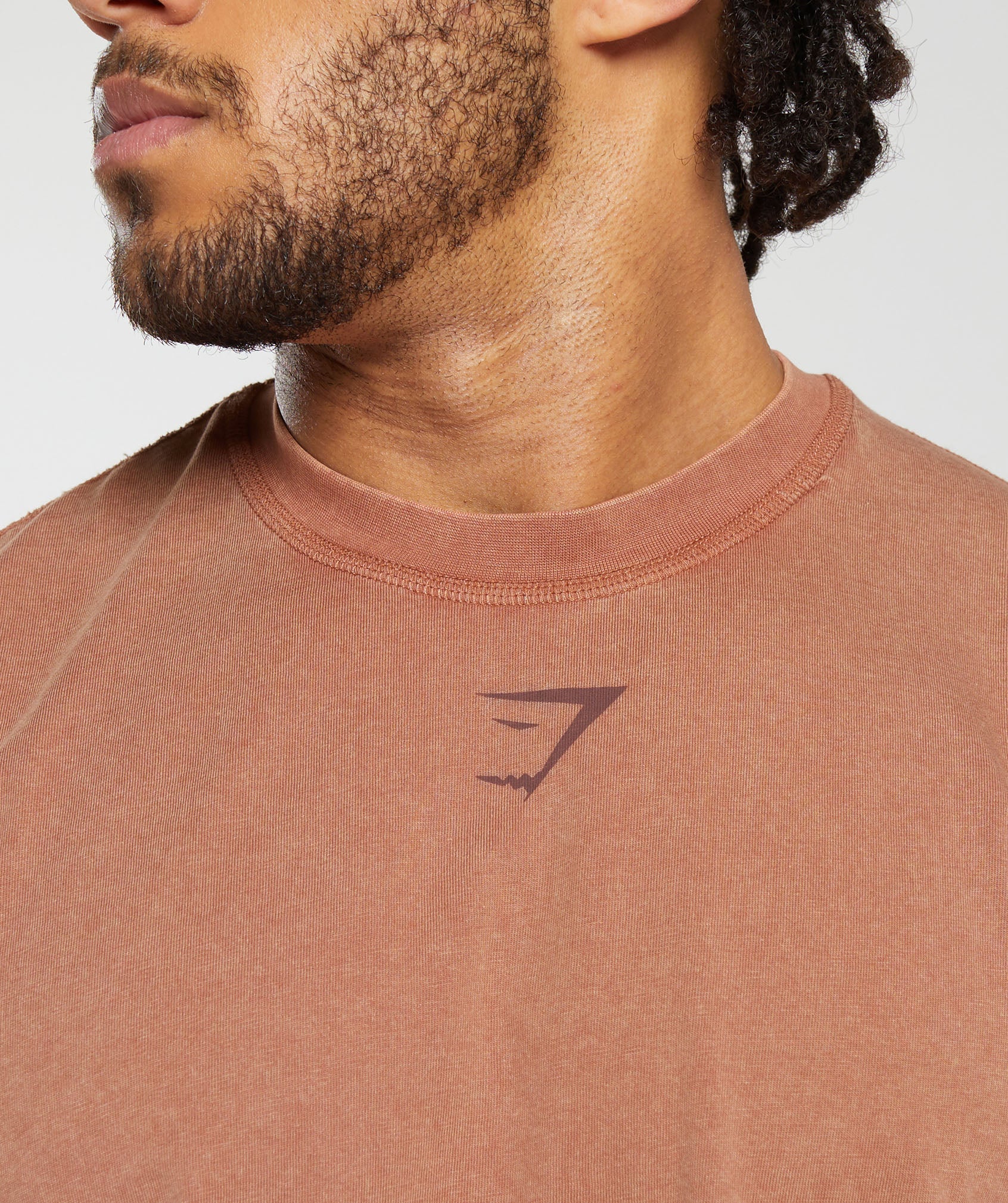 Heritage Washed Cut Off T-Shirt in Canyon Brown - view 6