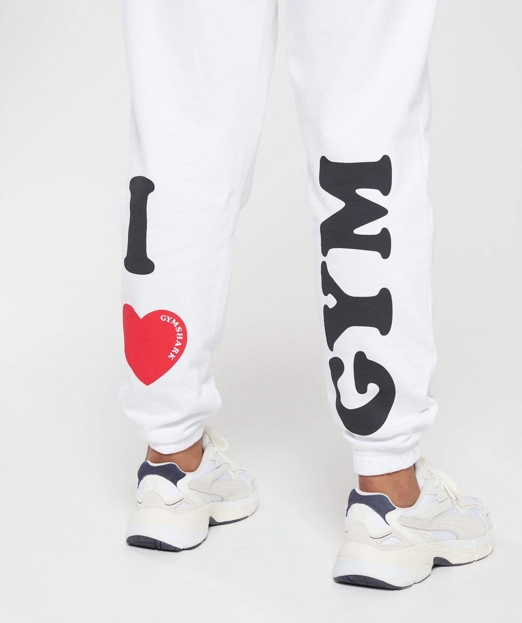I Heart Gym Joggers in White - view 6