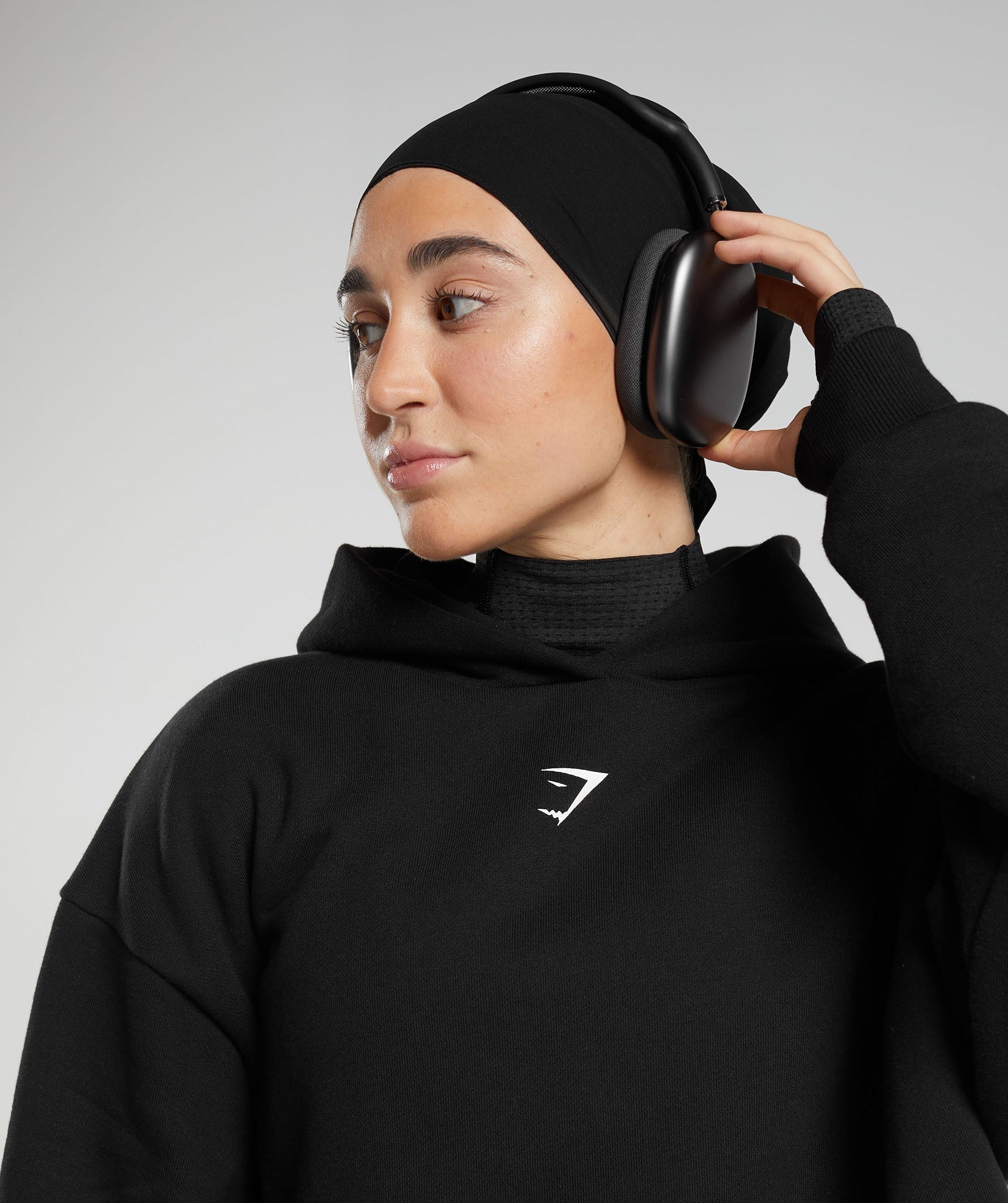 GS x Leana Deeb Oversized Hoodie in Black - view 2