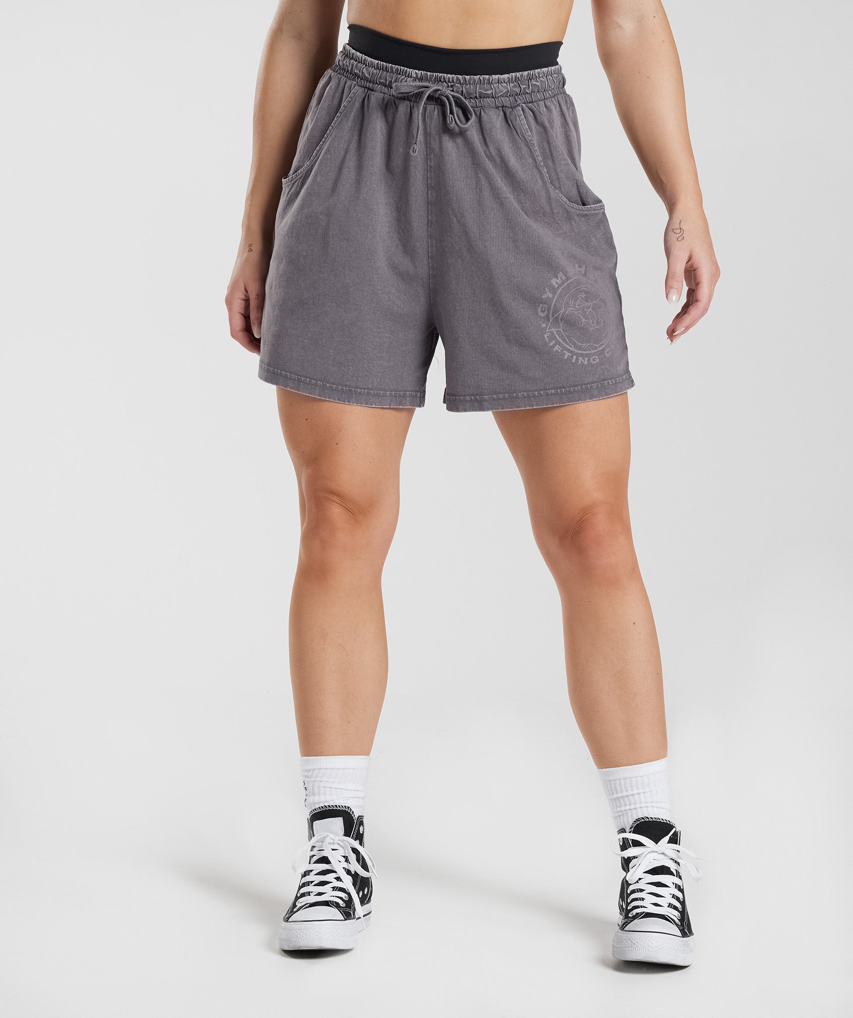 Legacy Loose Shorts in Titanium Grey/Acid Wash