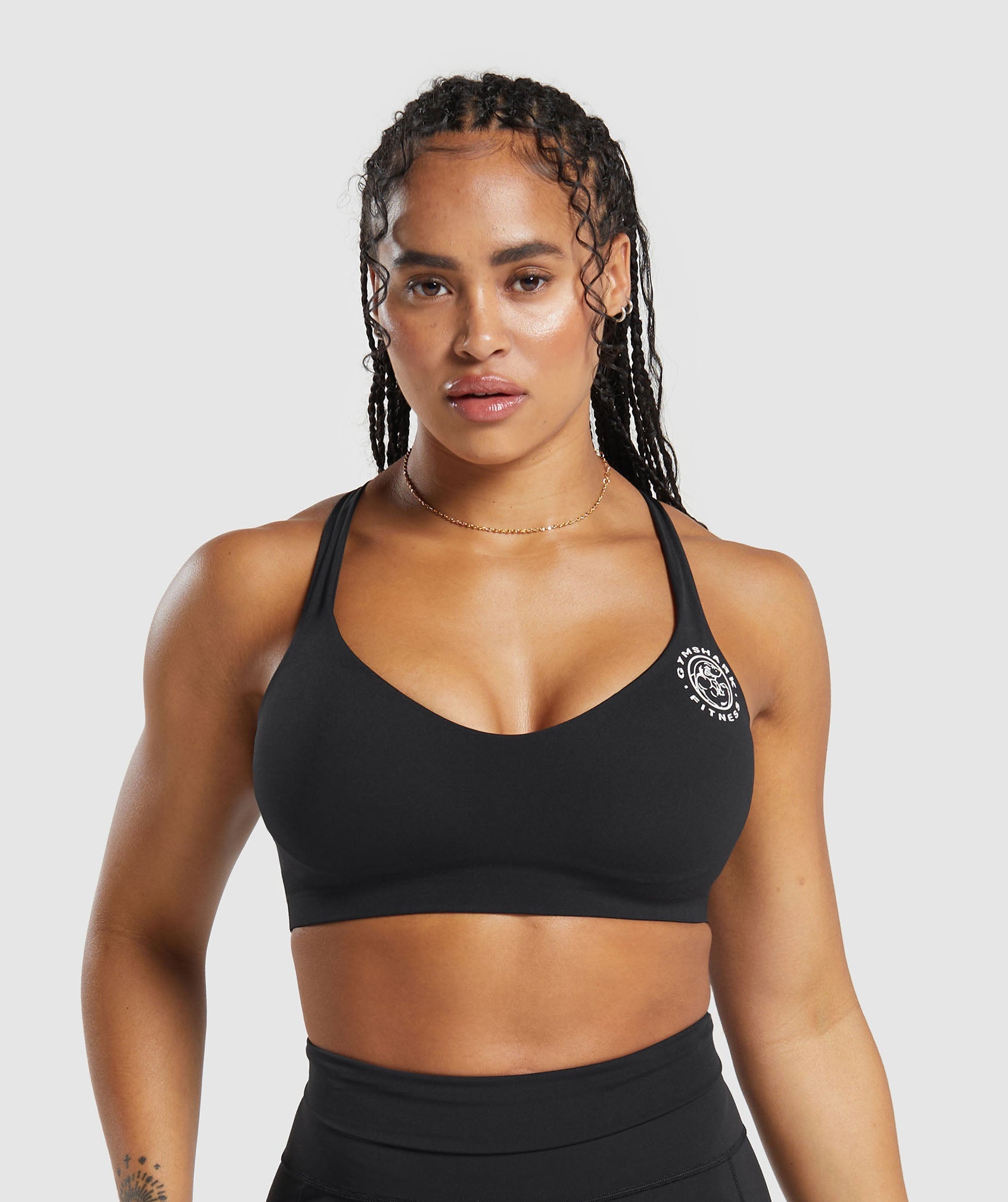 Gymshark Lift Contour Seamless Sports Bra - Brushed Grey/White