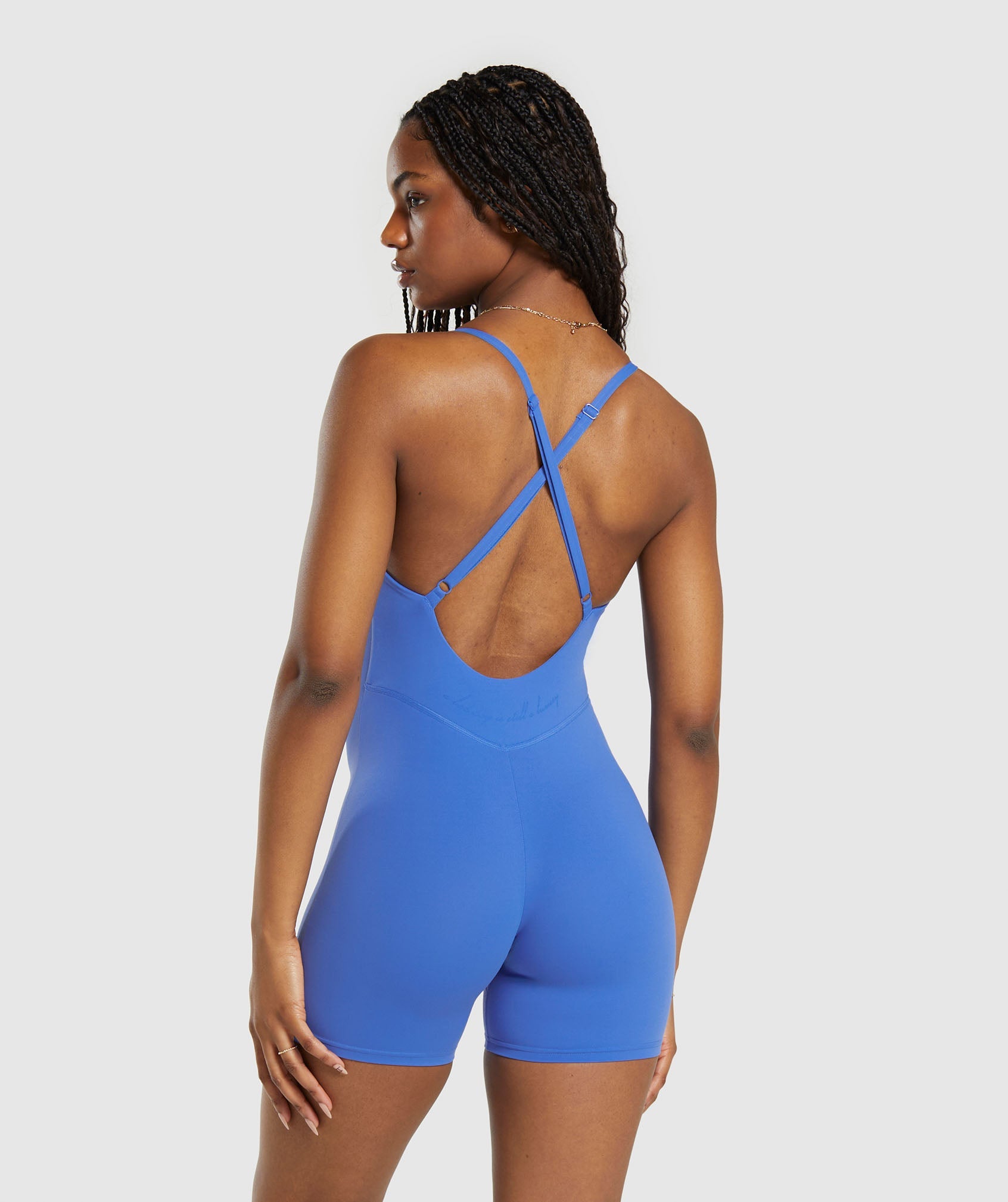 Gymshark Lift Contour Seamless Bodysuit - Black/Black Marl