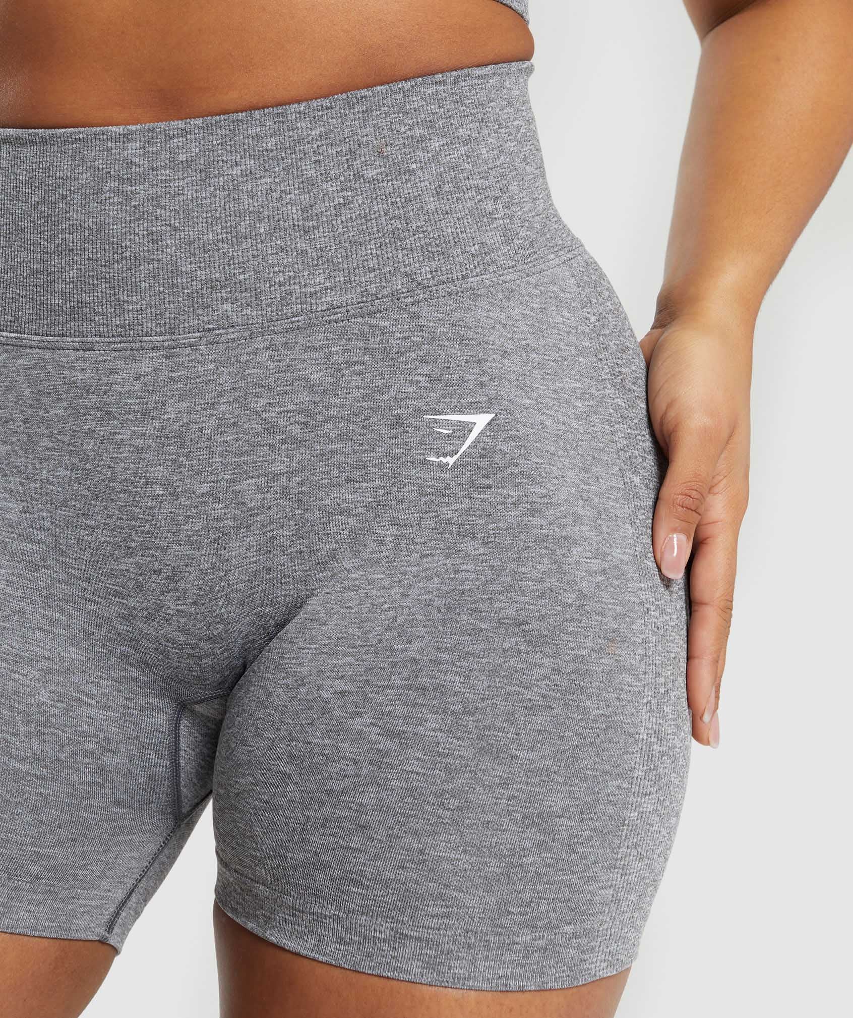 Lift Contour Seamless Shorts in Brushed Grey/White Marl - view 6